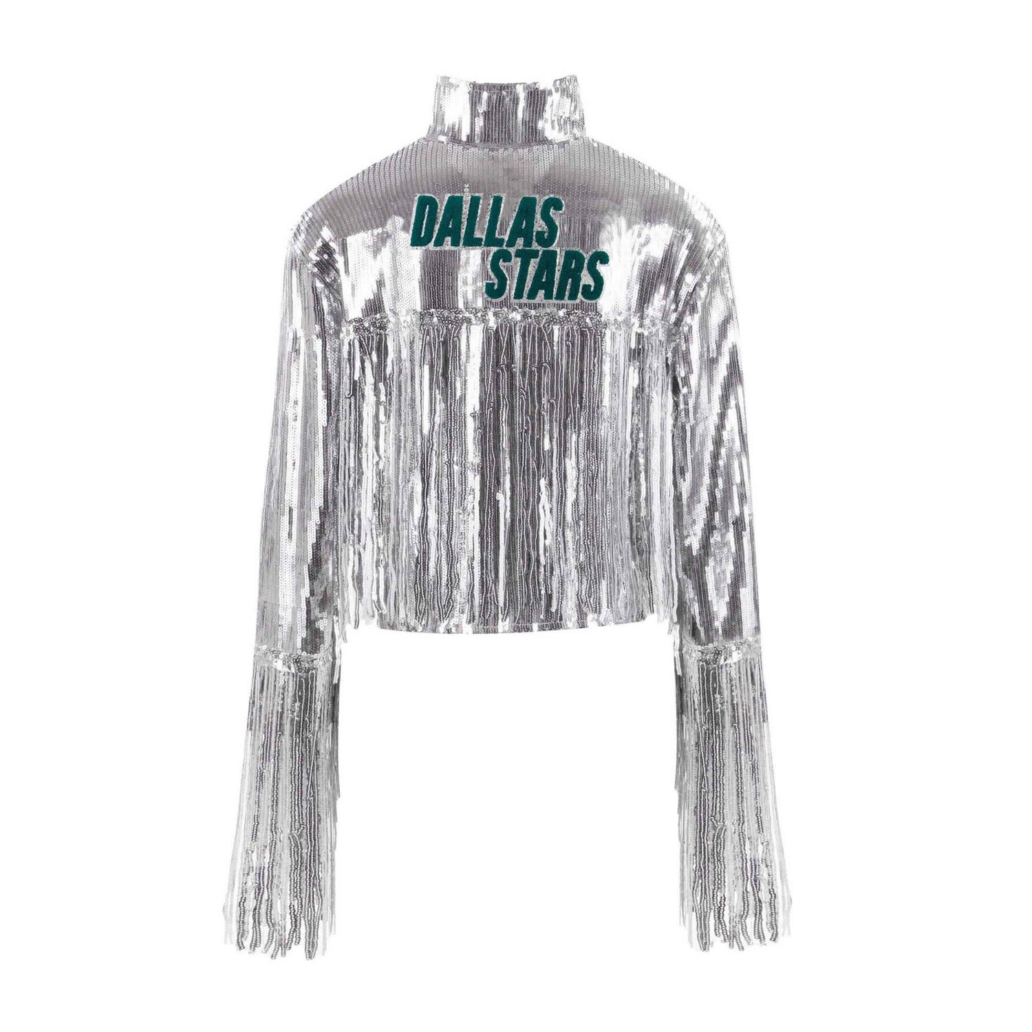 Cuce Dallas Stars Cropped Sequin Fringe Blazer                                                                                   - view number 3