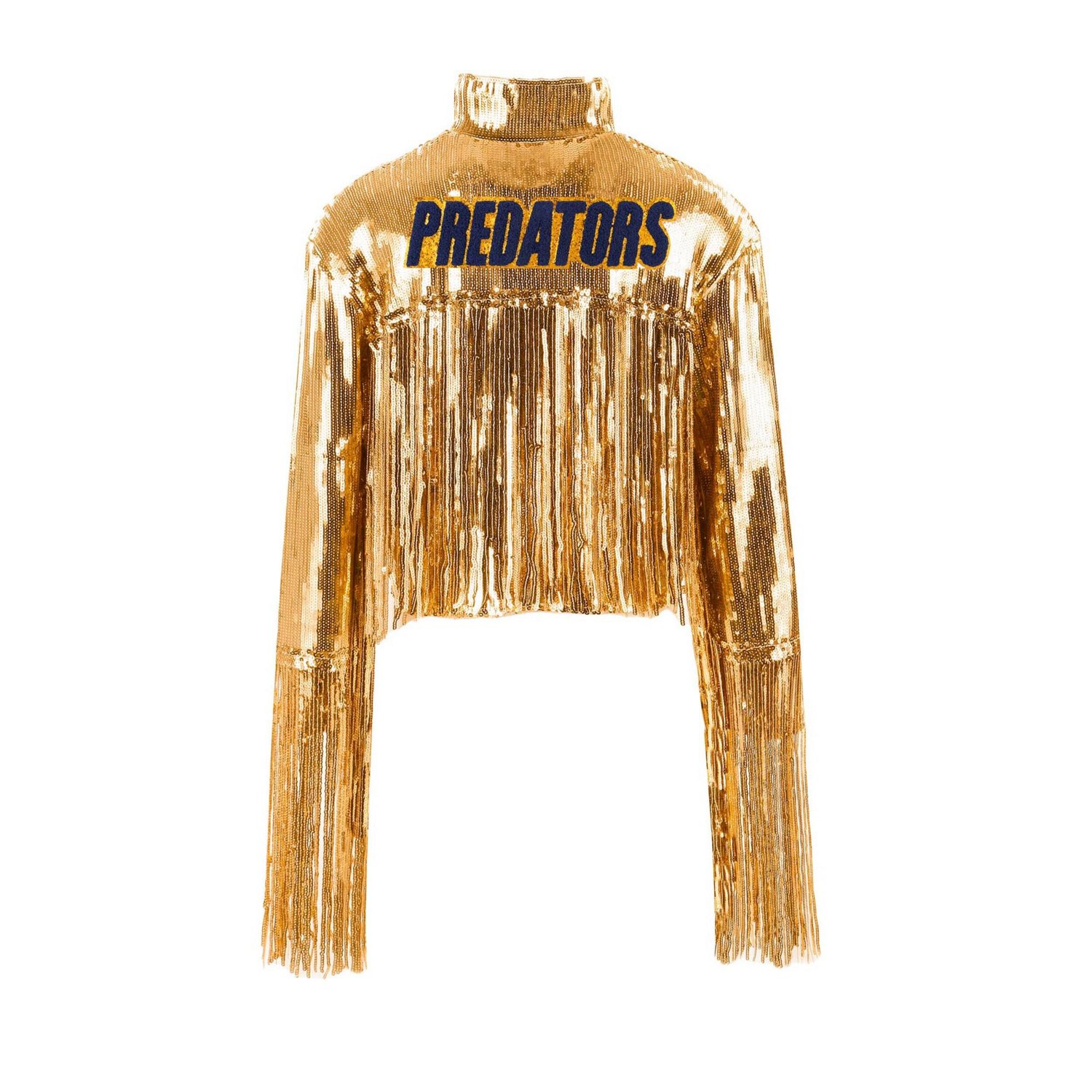 Cuce Nashville Predators Cropped Sequin Fringe Blazer                                                                            - view number 3