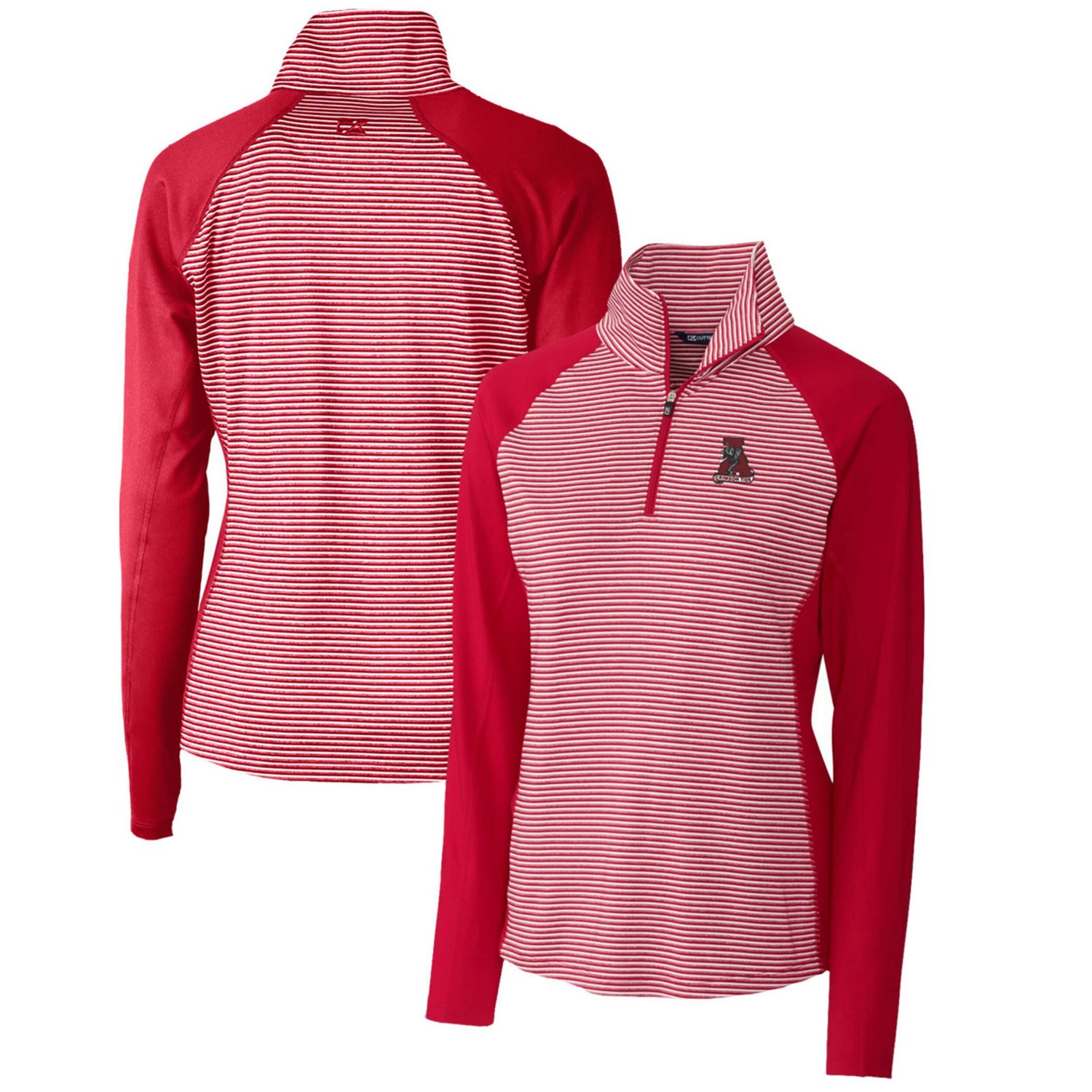 Cutter  Buck Alabama Tide Forge Tonal Stripe Stretch Half-Zip Pullover Top - view number 1