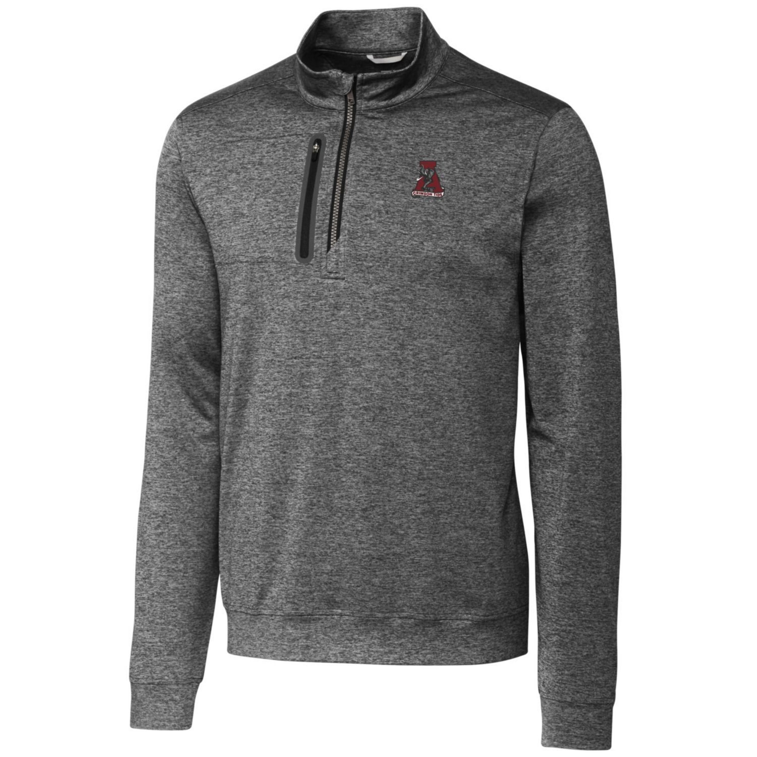 Cutter  Buck Alabama Tide Heathered Vault Stealth Quarter-Zip Pullover Top - view number 2