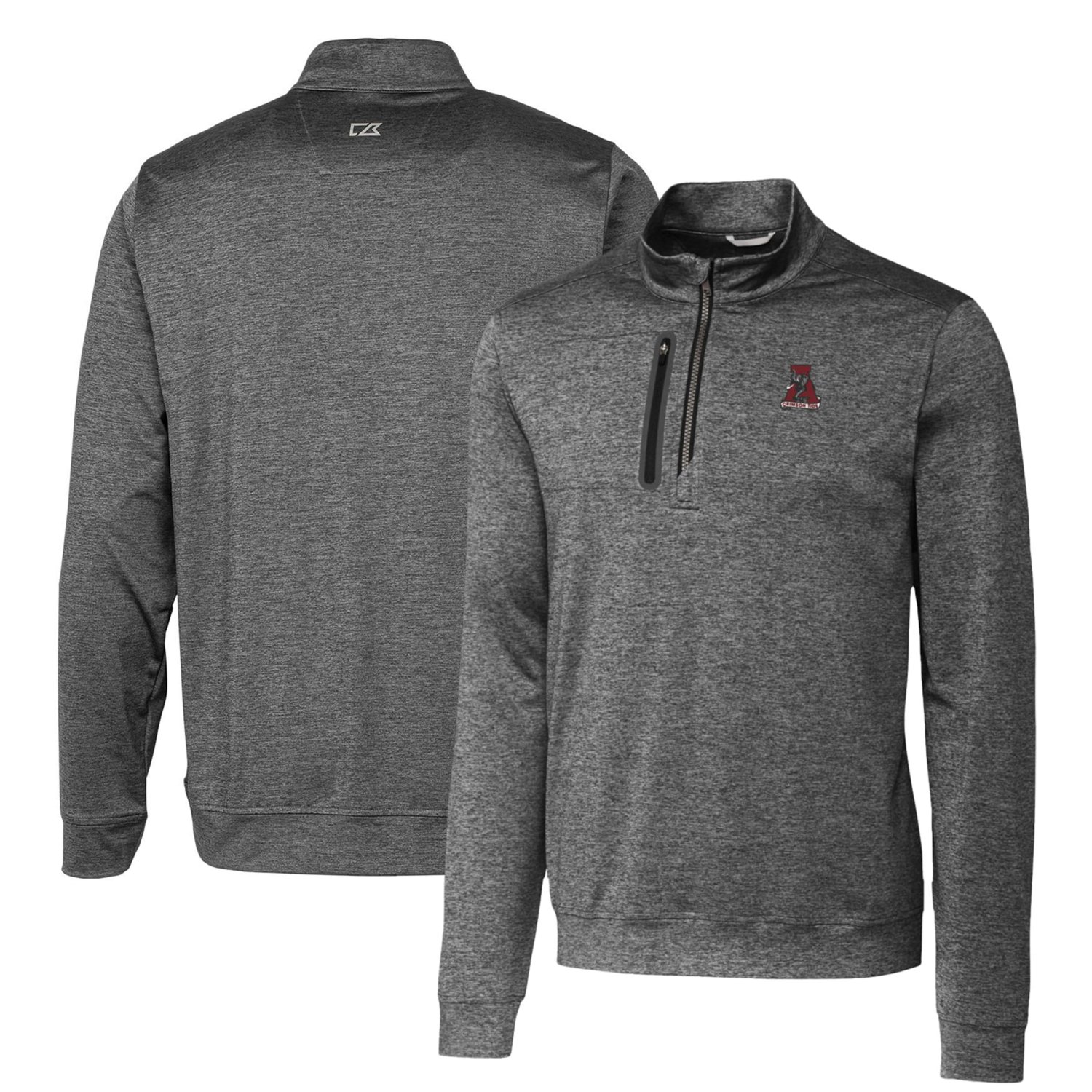 Cutter  Buck Alabama Tide Heathered Vault Stealth Quarter-Zip Pullover Top - view number 1