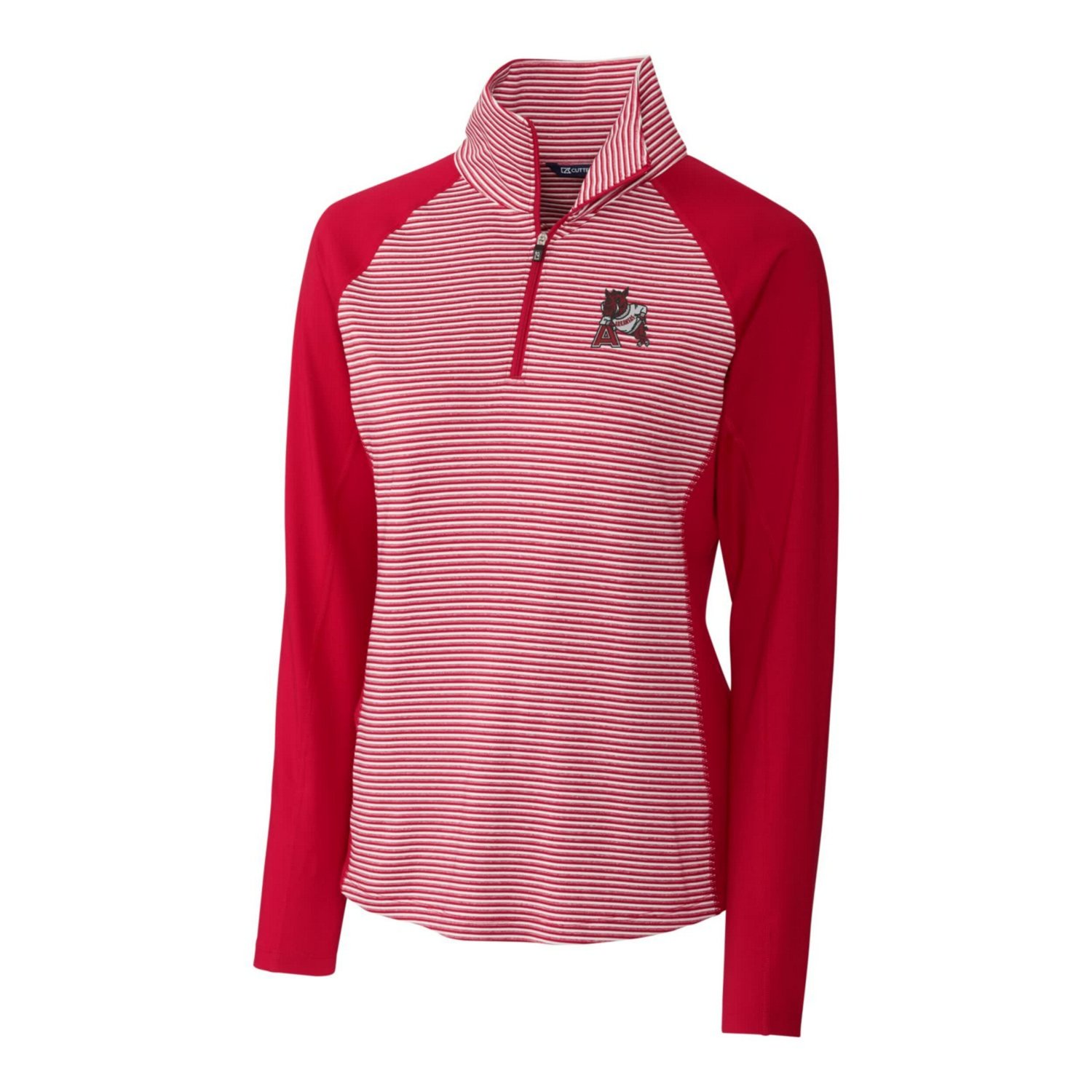 Cutter  Buck Arkansas Razorbacks Forge Tonal Stripe Stretch Half-Zip Pullover Top - view number 2