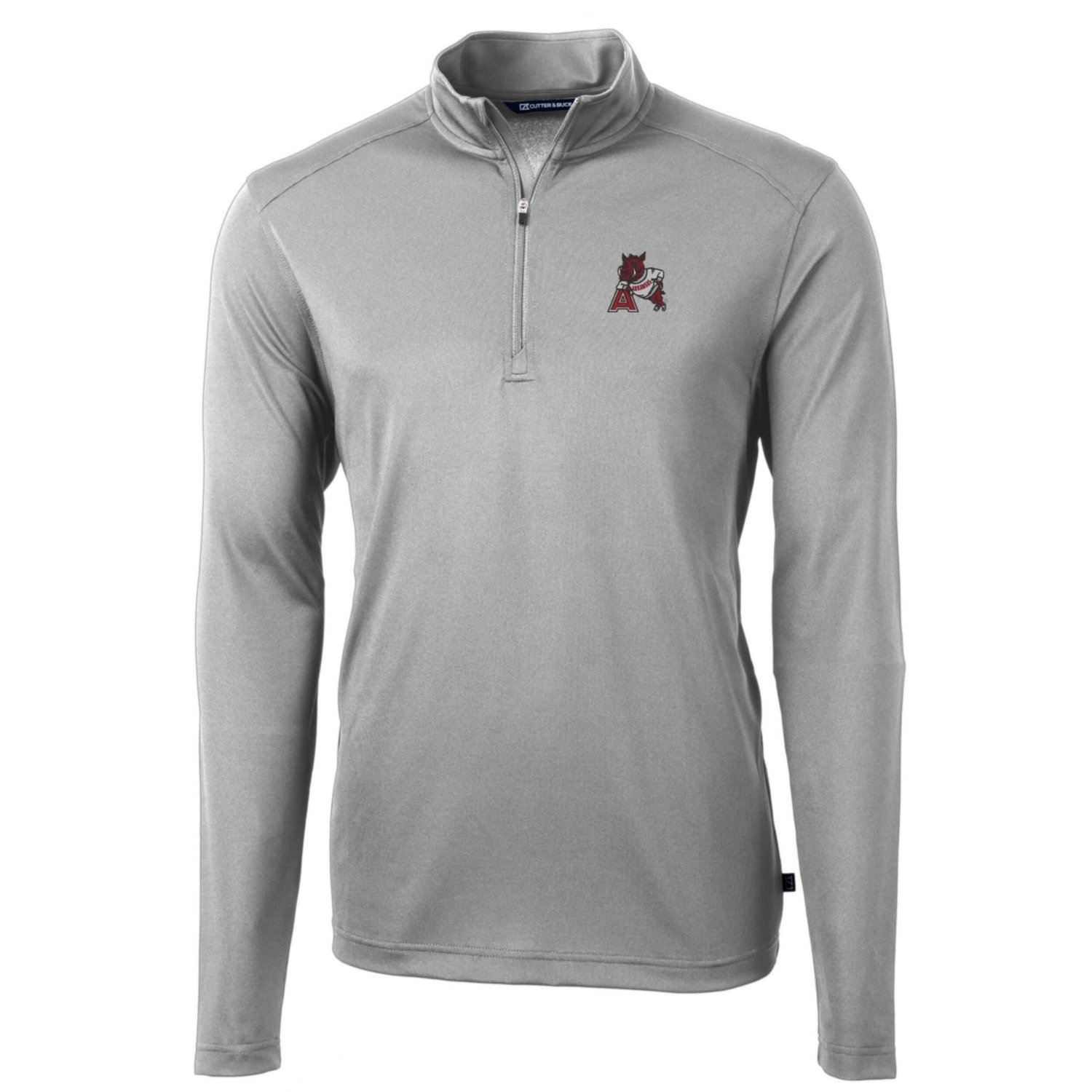 Cutter  Buck Arkansas Razorbacks Virtue Eco Pique Recycled Quarter-Zip Pullover Top - view number 2