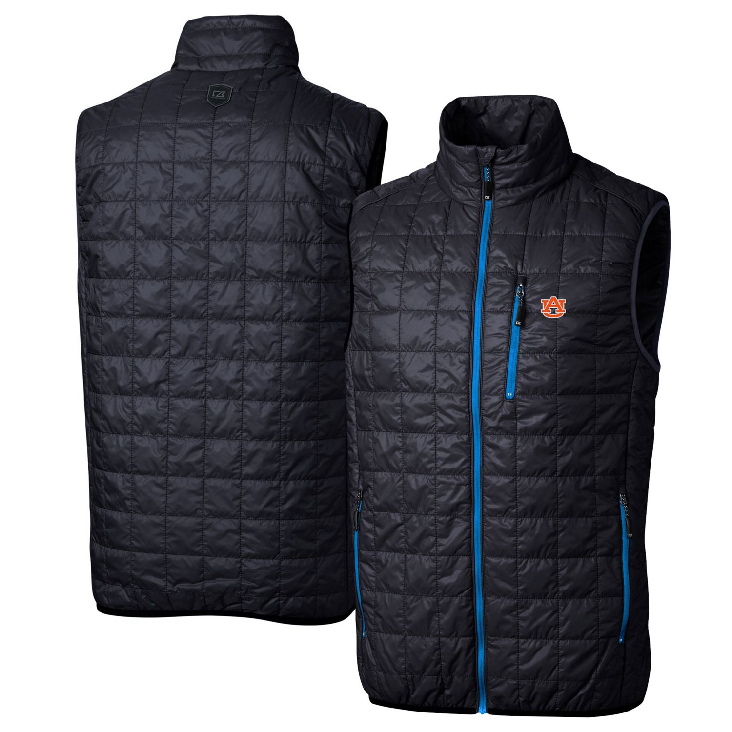 Cutter  Buck Auburn Tigers Rainier PrimaLoft Eco Insulated Full-Zip Puffer Vest                                                  - view number 1