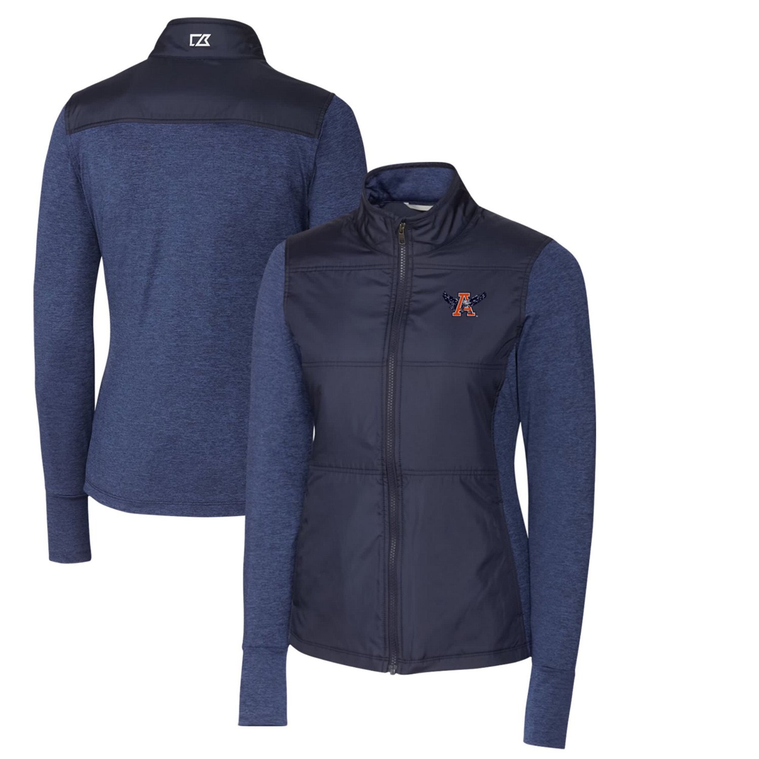 Cutter  Buck Auburn Tigers Vault Stealth Hybrid Quilted Full-Zip Jacket                                                          - view number 1