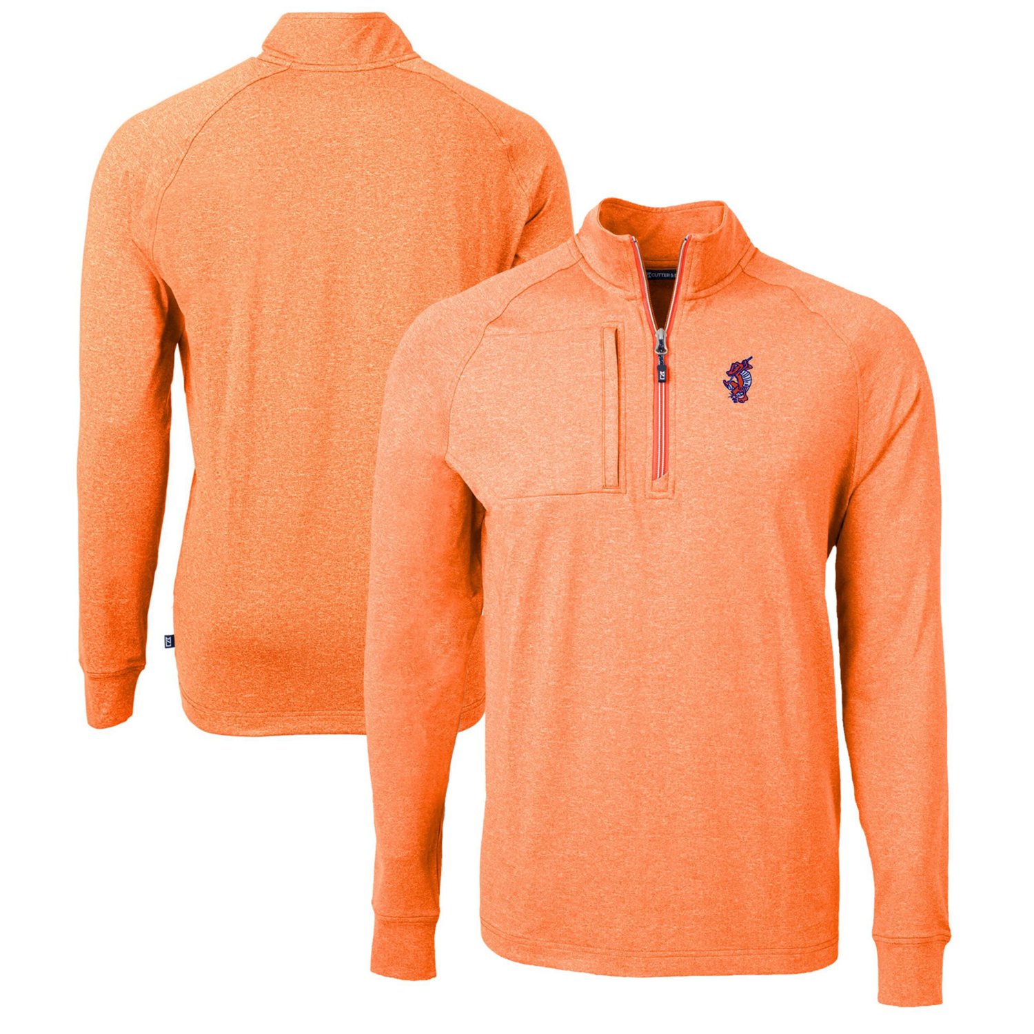Cutter  Buck Florida Gators Swinging Gator Adapt Eco Knit Hybrid Recycled Quarter-Zip Pullover Top - view number 1