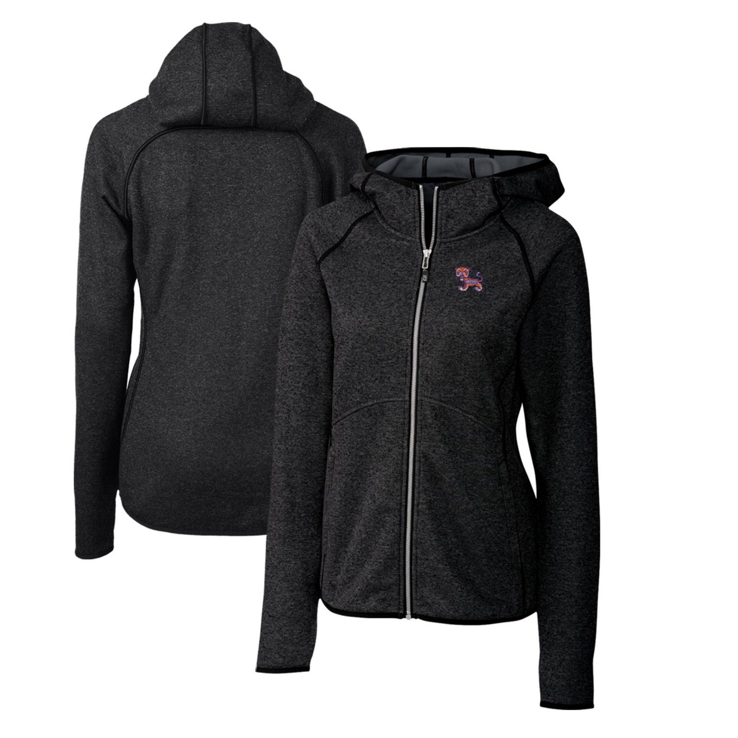 Cutter  Buck Heather Clemson Tigers Mainsail Sweater-Knit Full-Zip Hoodie                                                        - view number 1