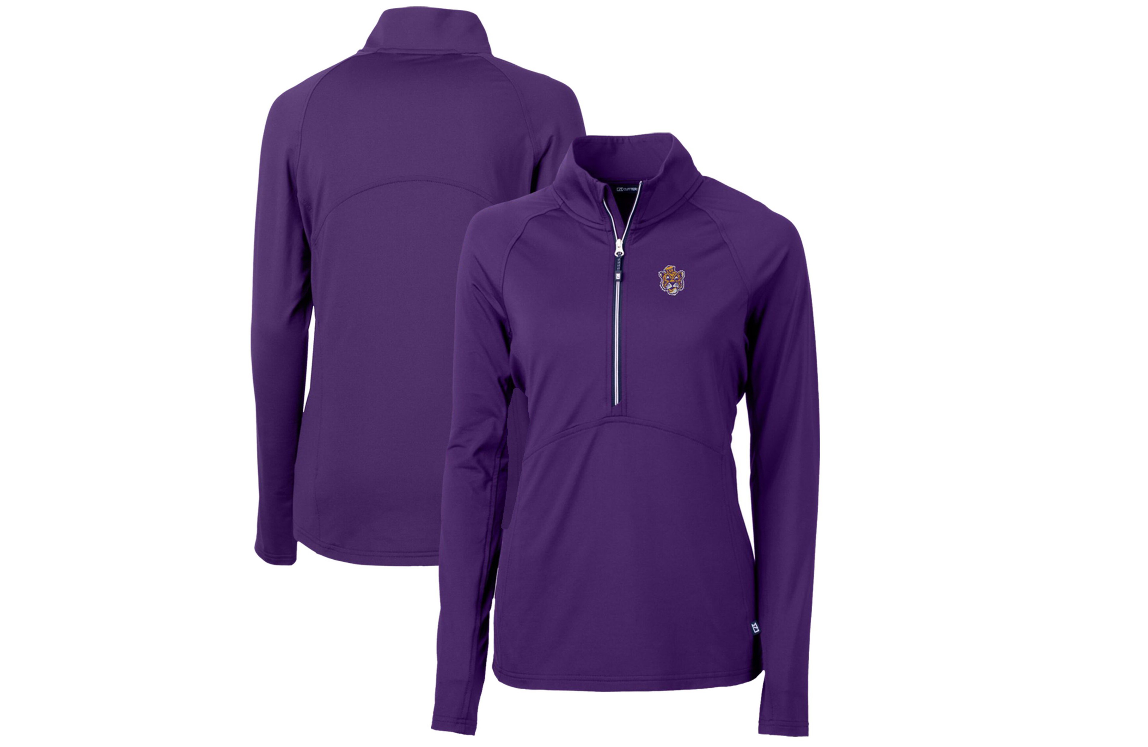 Cutter  Buck LSU Tigers Adapt Eco Knit Stretch Recycled Half-Zip Pullover Top
