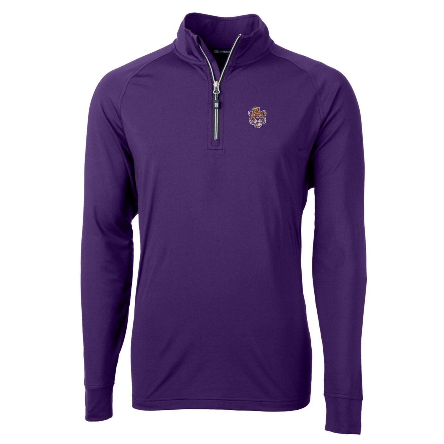 Cutter  Buck LSU Tigers Adapt Eco Knit Stretch Recycled Quarter-Zip Pullover Top - view number 2