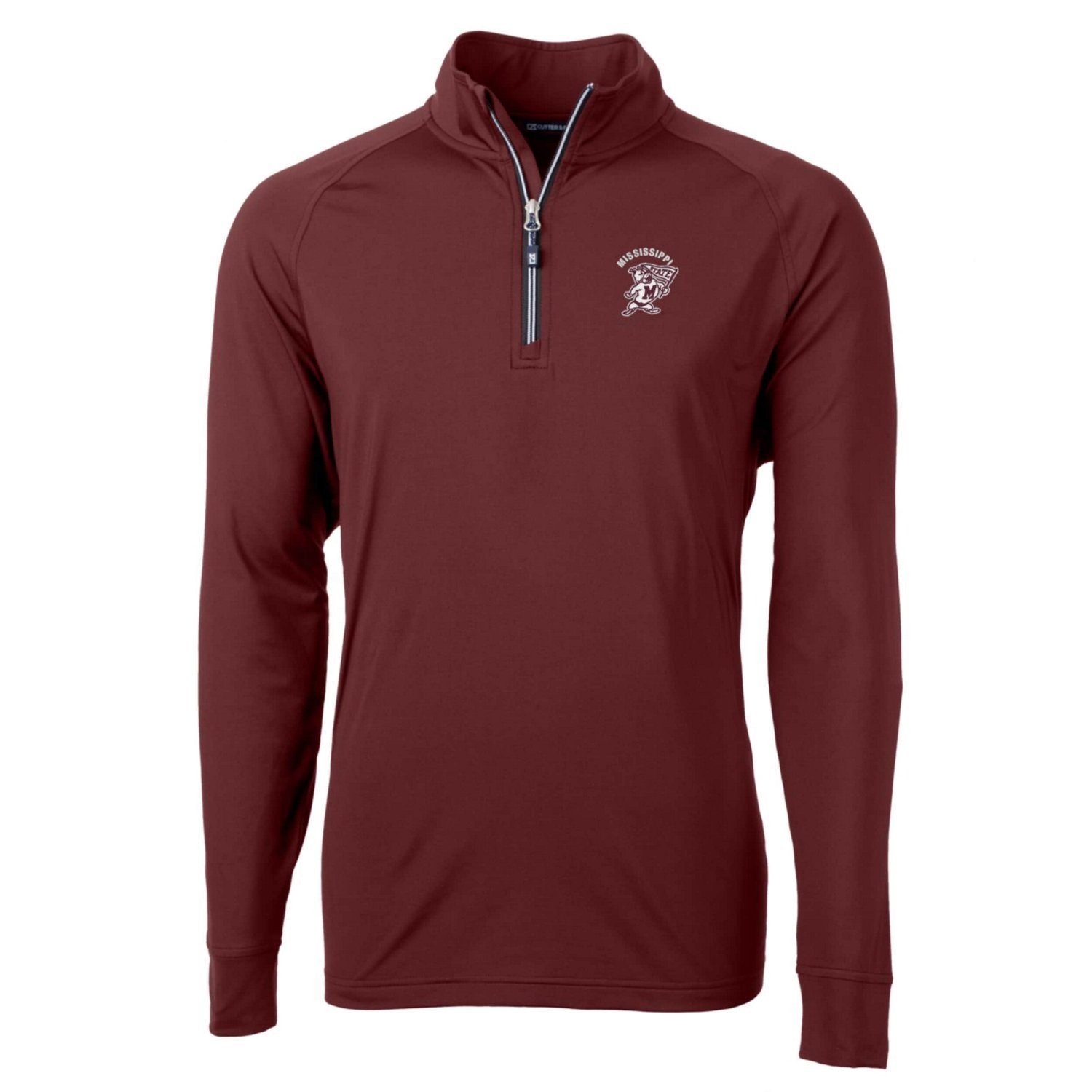 Cutter  Buck Mississippi State Bulldogs Adapt Eco Knit Stretch Recycled Quarter-Zip Pullover Top                                 - view number 2