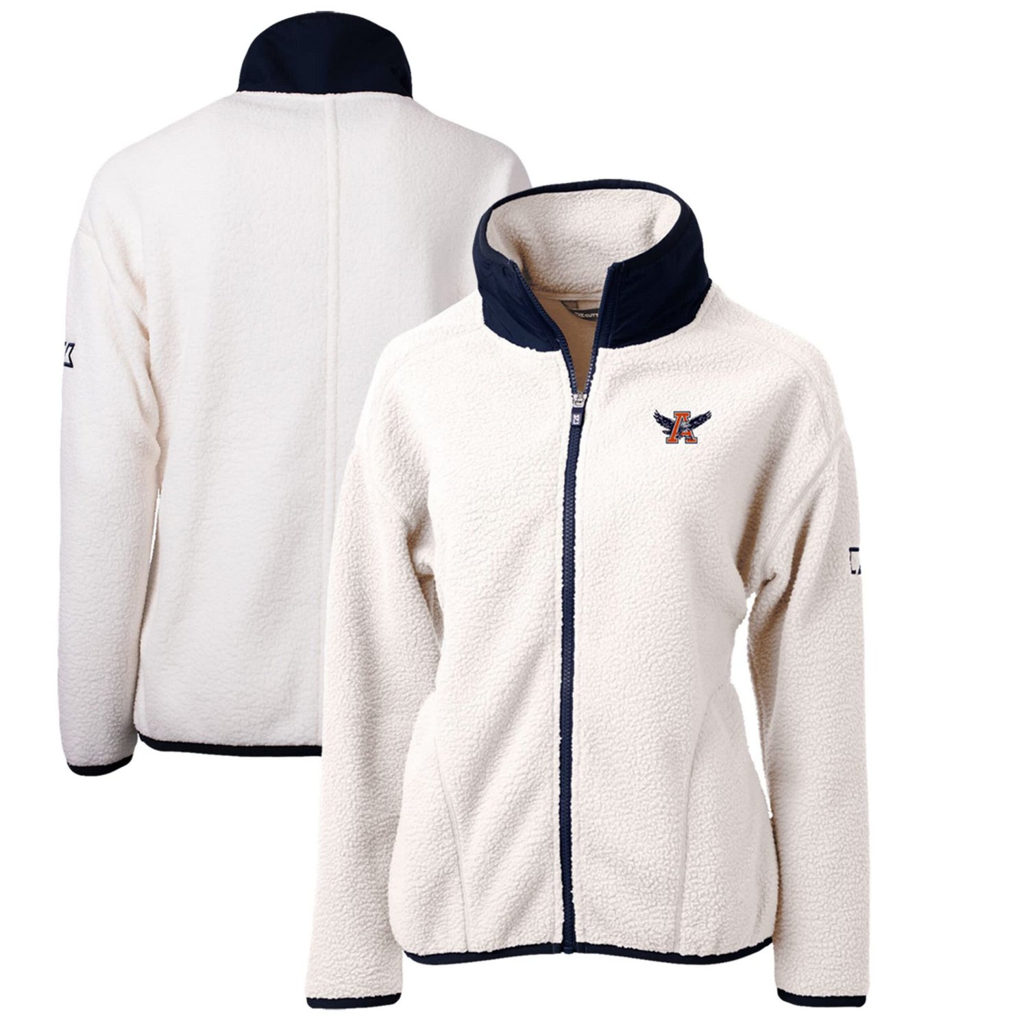 Cutter  Buck /Navy Auburn Tigers Cascade Eco Sherpa Full-Zip Fleece Jacket                                                       - view number 1