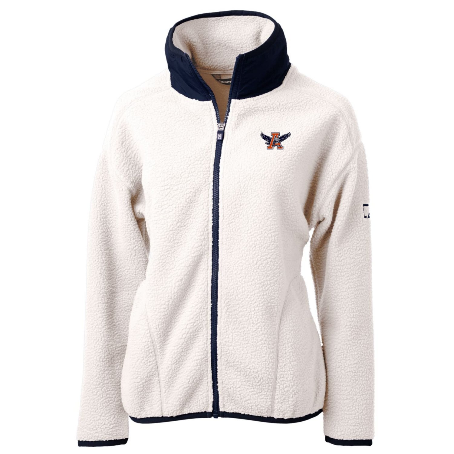Cutter  Buck /Navy Auburn Tigers Cascade Eco Sherpa Full-Zip Fleece Jacket                                                       - view number 2