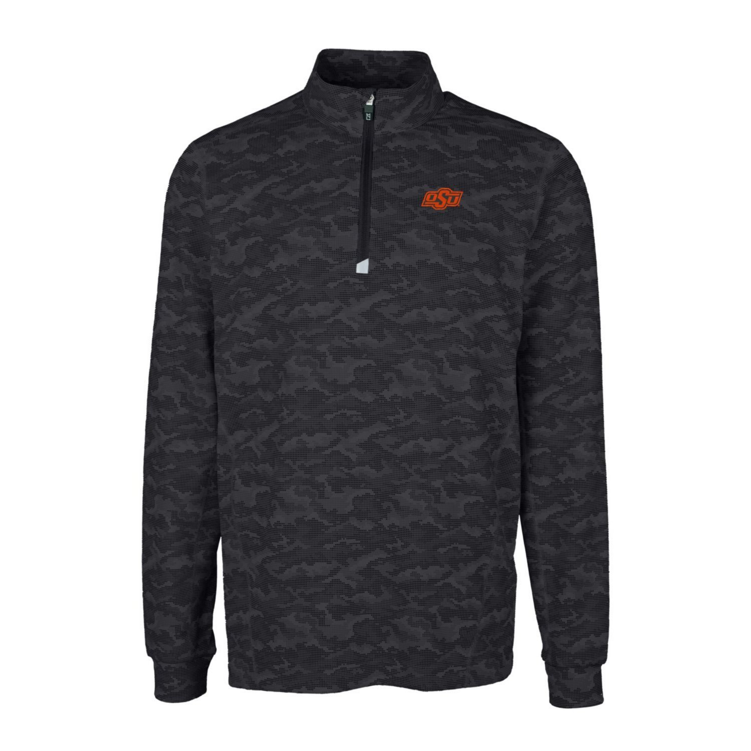 Cutter  Buck Oklahoma State Cowboys Traverse Camo Print Stretch Quarter-Zip Pullover Top                                         - view number 2