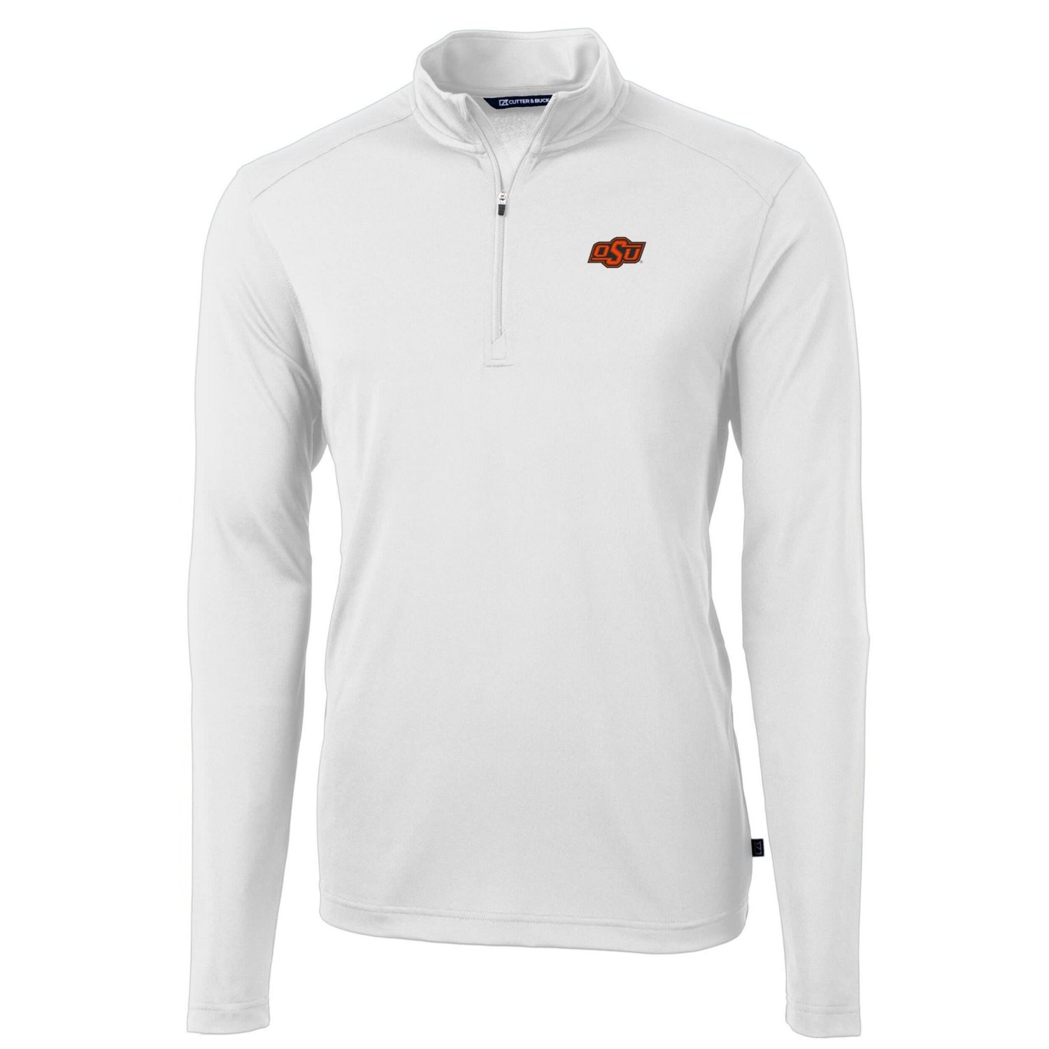 Cutter  Buck Oklahoma State Cowboys Virtue Eco Pique Recycled Quarter-Zip Jacket - view number 2