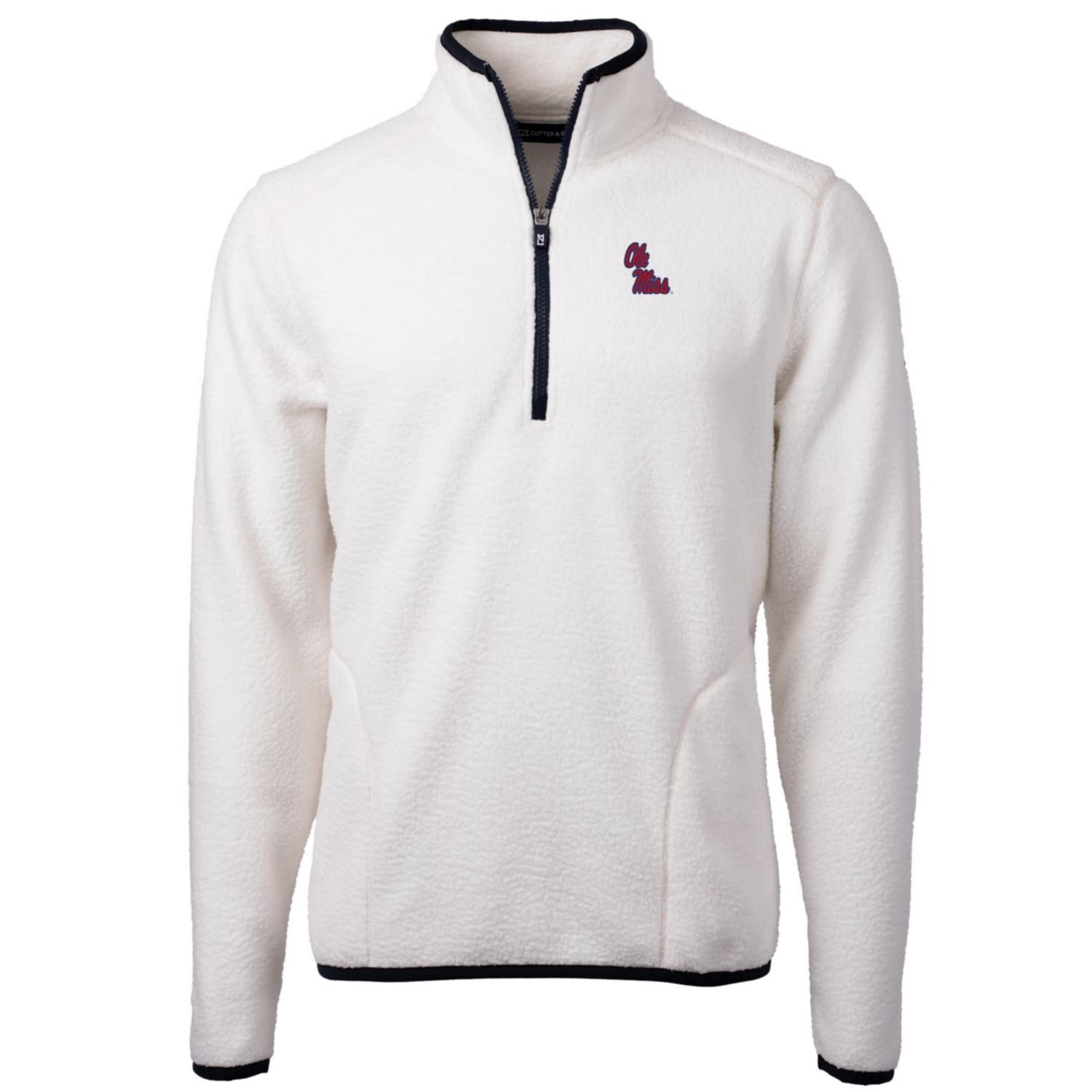 Cutter  Buck Ole Miss Rebels Team Logo Cascade Eco Sherpa Fleece Quarter-Zip Pullover Jacket                                     - view number 1