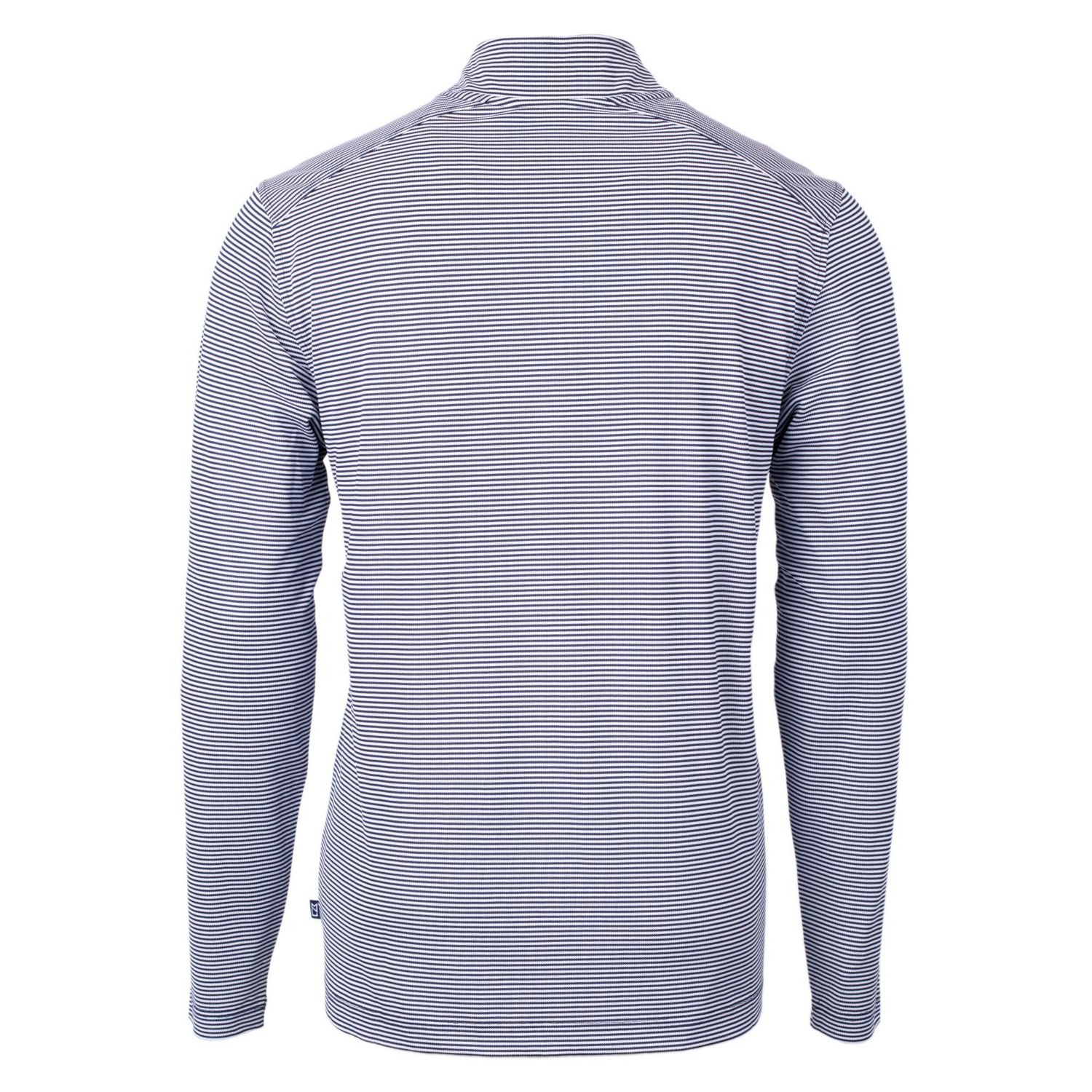 Cutter  Buck White Houston Astros Virtue Eco Pique Micro Stripe Recycled Quarter-Zip Pullover Top - view number 3