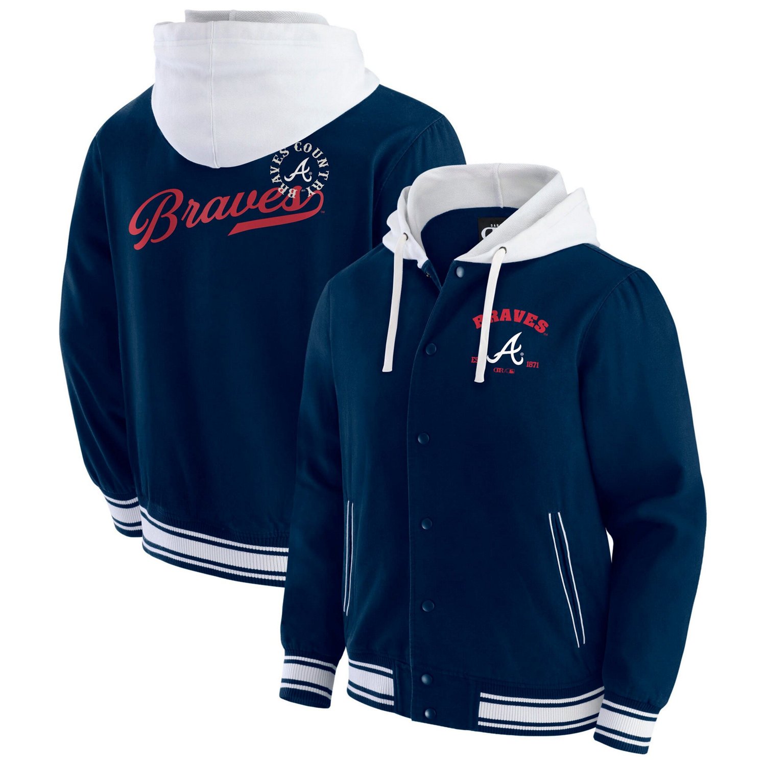Darius Rucker Collection by Fanatics Atlanta Braves Full-Snap Hooded Jacket