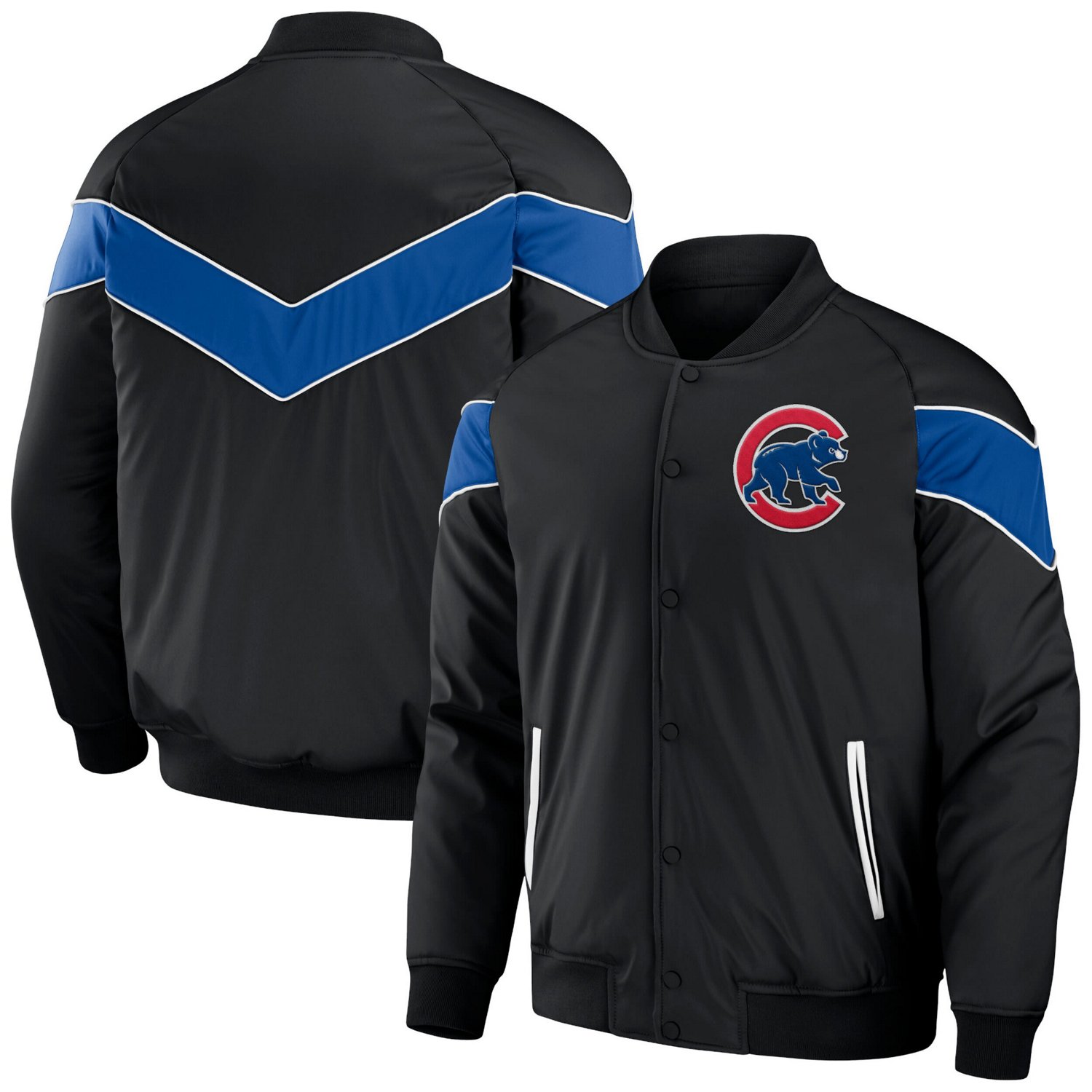 Darius Rucker Collection by Fanatics Chicago Cubs Baseball Raglan Full-Snap Jacket - view number 1
