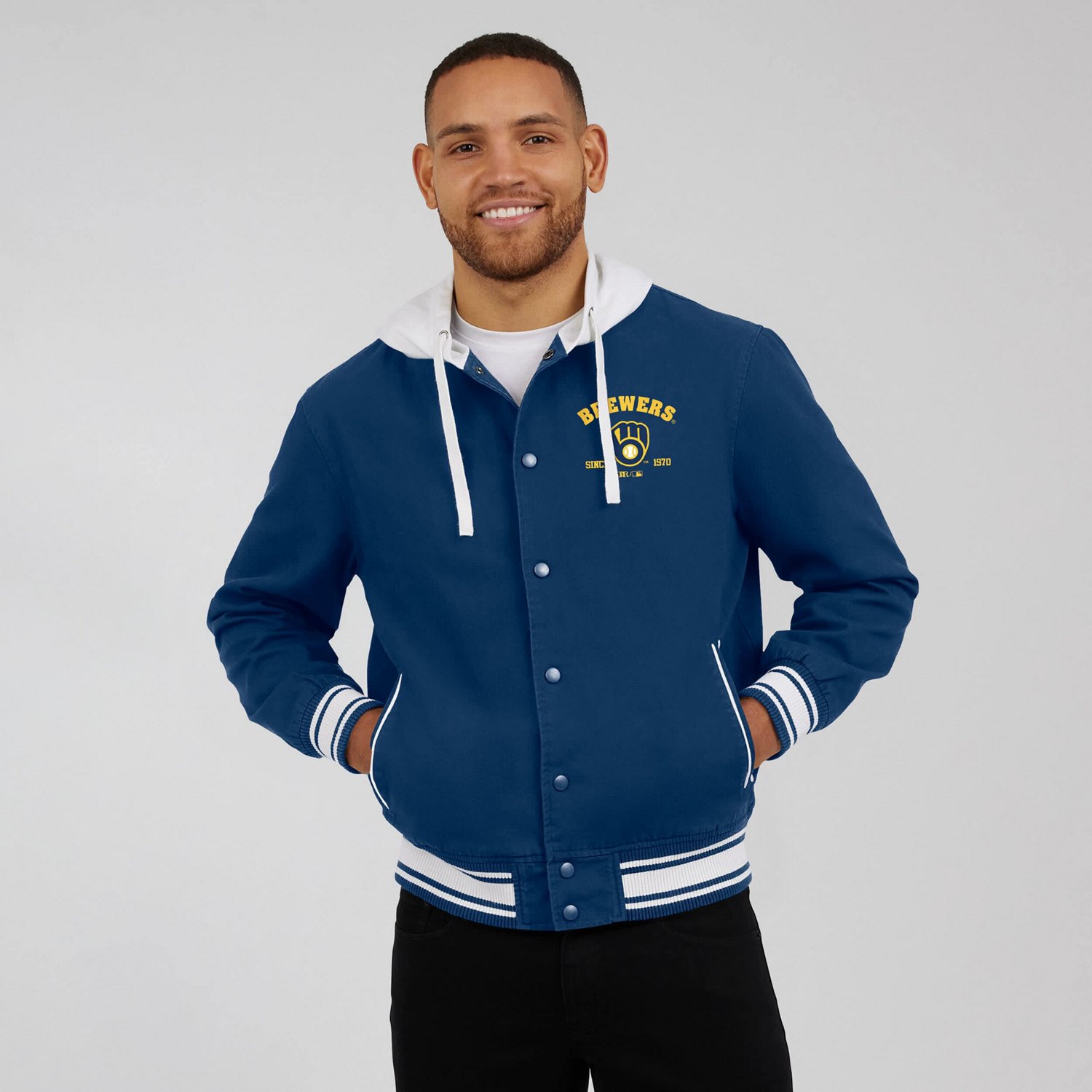 Darius Rucker Collection by Fanatics Milwaukee Brewers Full-Snap Hooded Jacket - view number 4