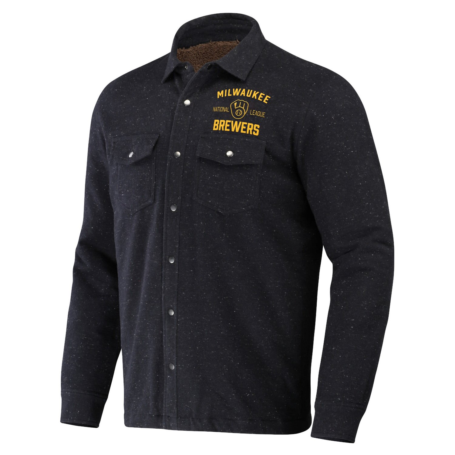 Darius Rucker Collection by Fanatics Milwaukee Brewers Ringstop Full-Snap Shacket - view number 2