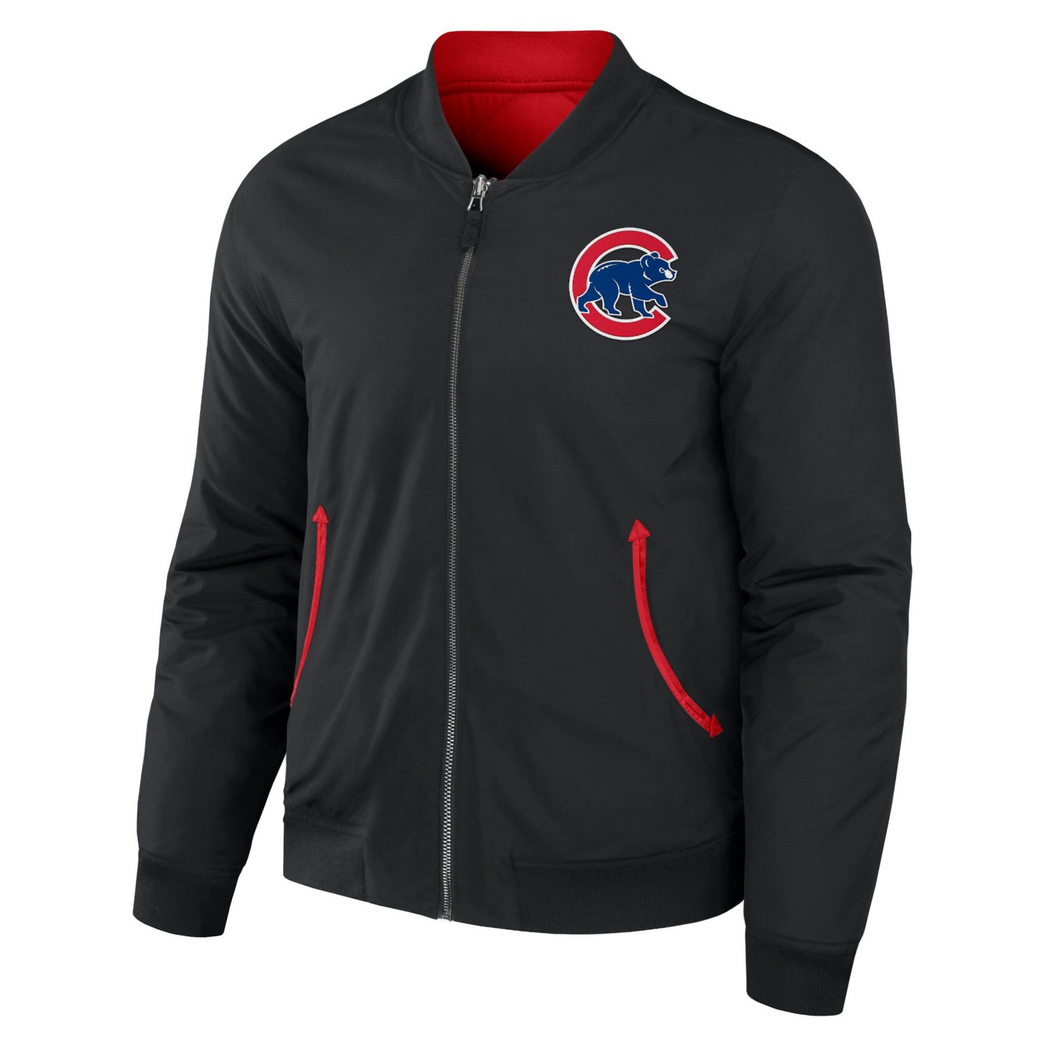 Darius Rucker Collection by Fanatics Red Chicago Cubs Reversible Full-Zip Bomber Jacket