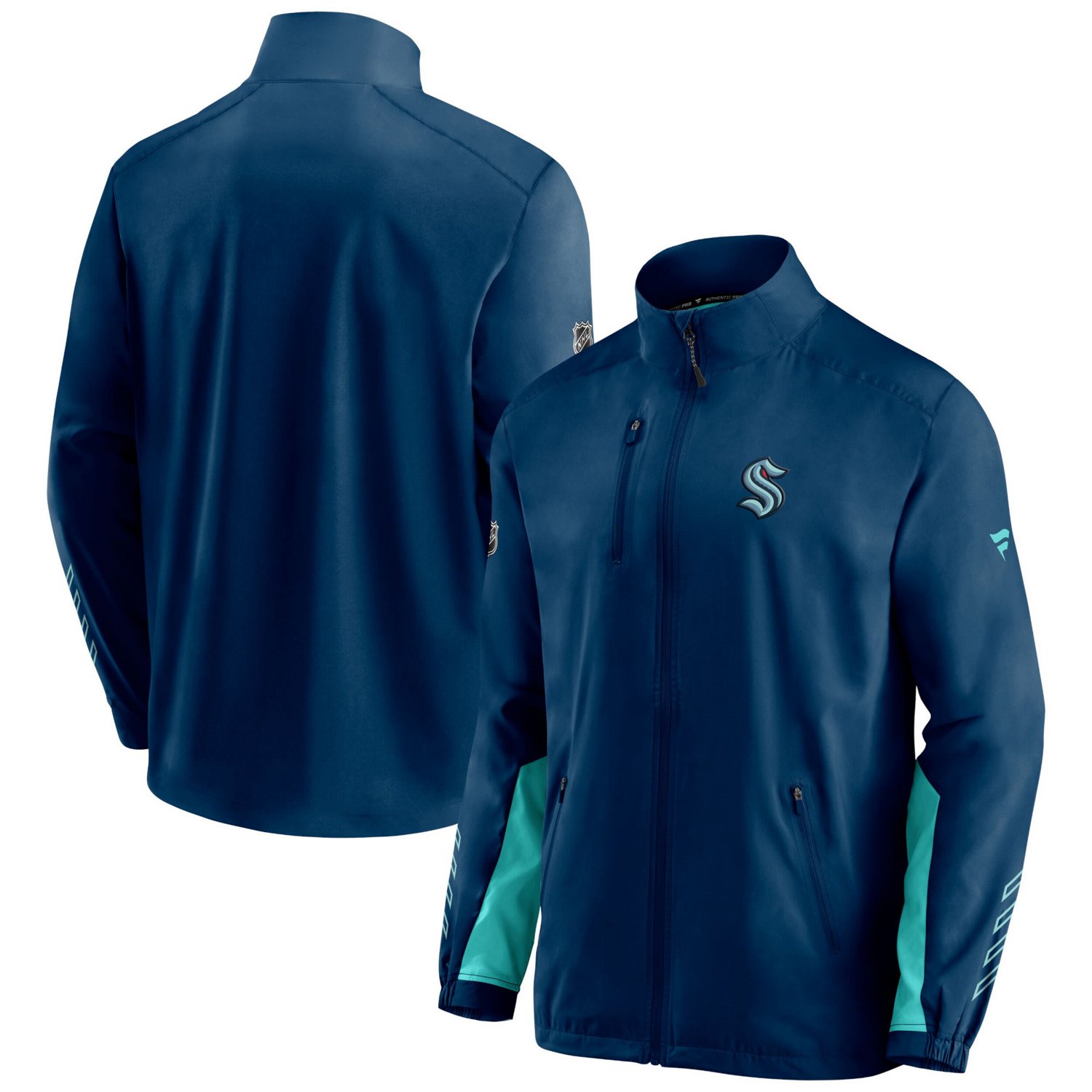 Deep Sea Seattle Kraken Authentic Pro Locker Room Rinkside Full-Zip Jacket                                                       - view number 1