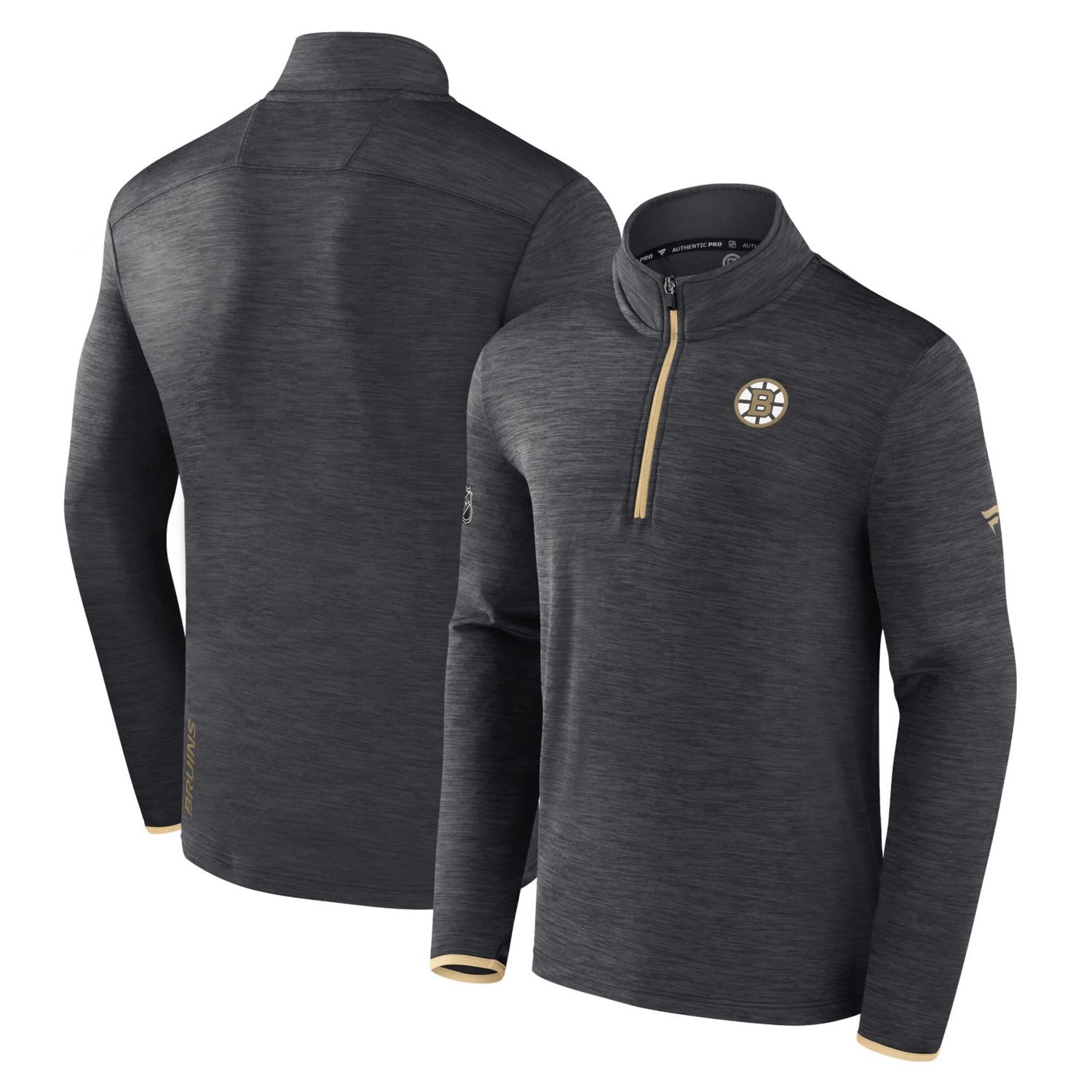 Fanatics Boston Bruins Authentic Pro Quarter-Zip Pullover Top