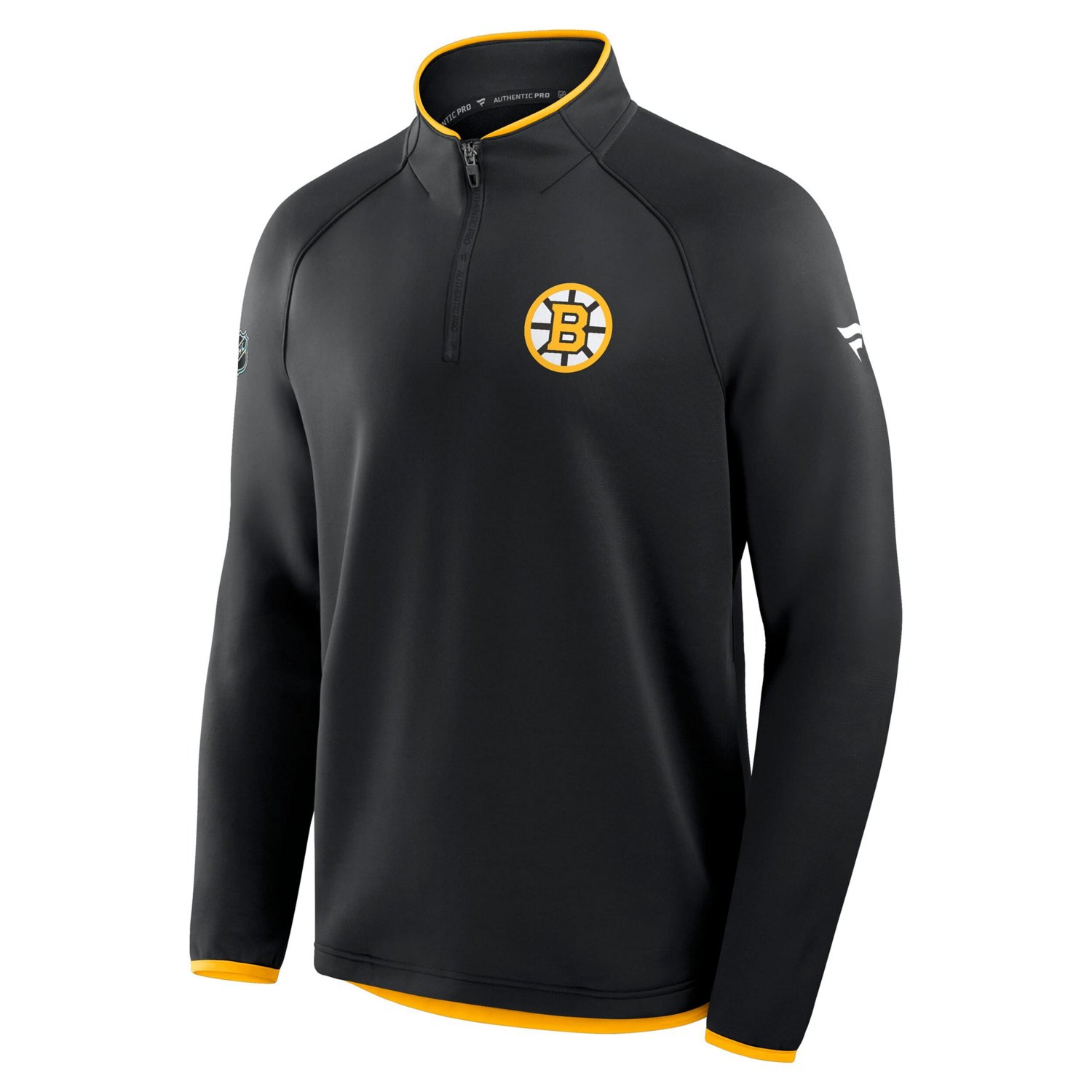 Fanatics Boston Bruins Authentic Pro Rink Raglan Quarter-Zip Pullover - view number 4