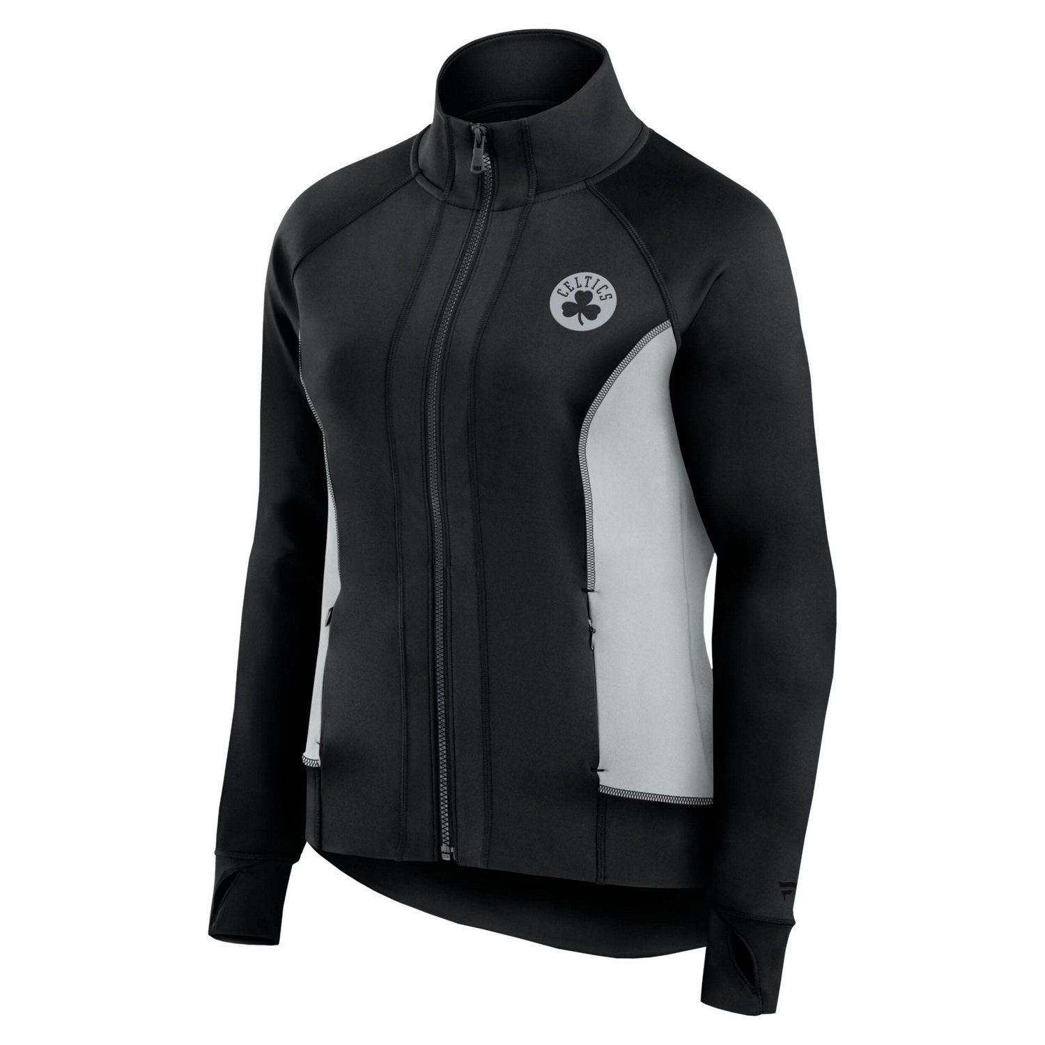 Fanatics Boston Celtics Studio Fitted Full-Zip Gym Track Jacket