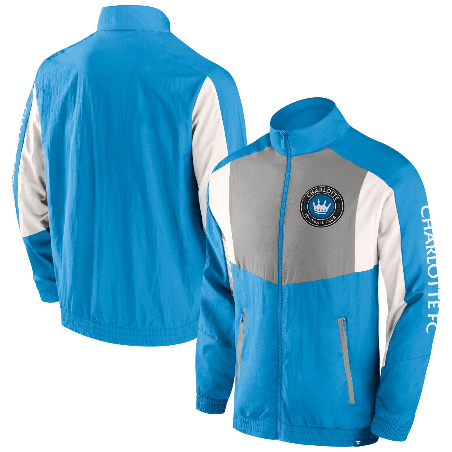 Fanatics Charlotte FC Net Goal Raglan Full-Zip Track Jacket