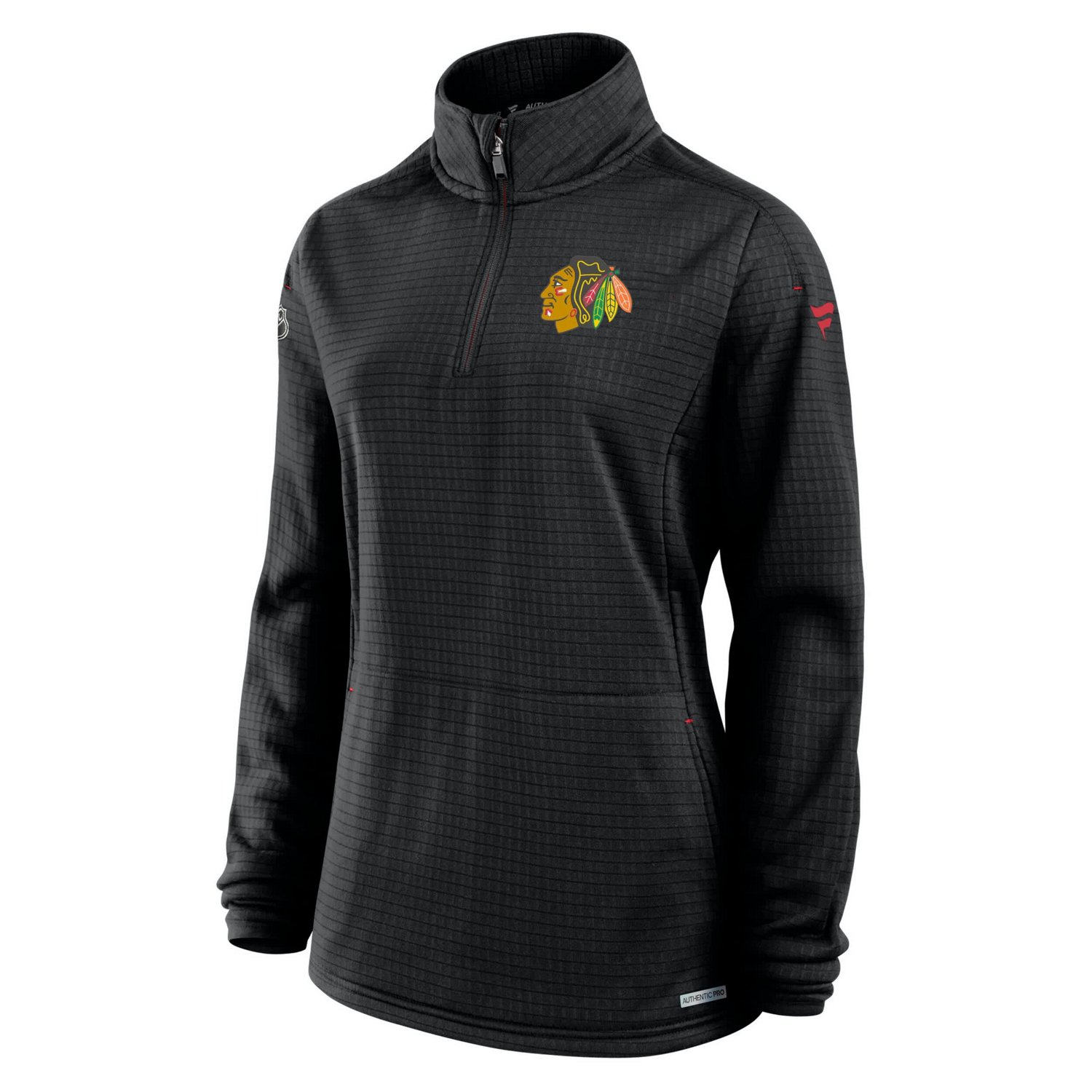 Fanatics Chicago hawks Authentic Pro Rink Lightweight Quarter-Zip Pullover Sweatshirt - view number 2