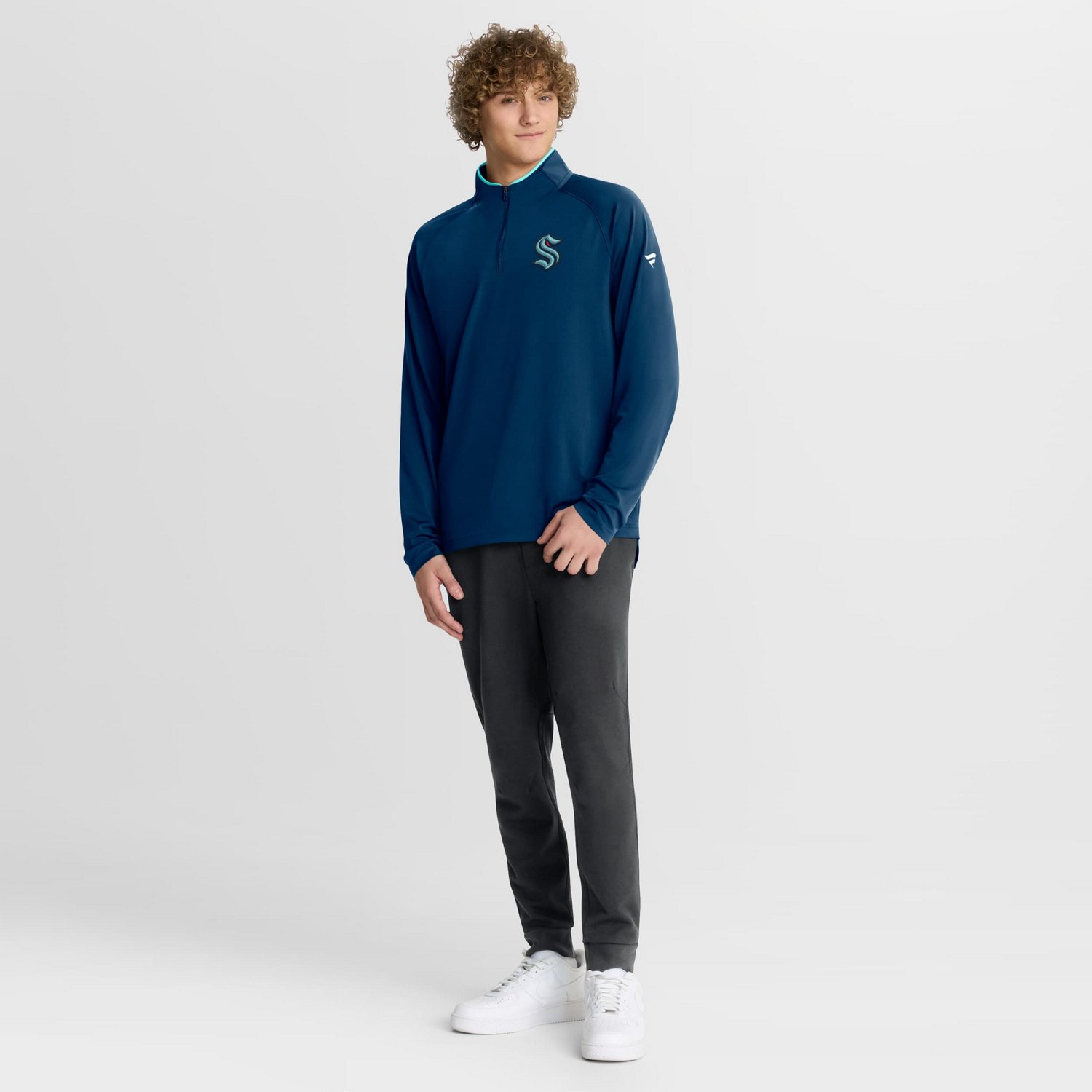Fanatics Deep Sea Seattle Kraken Authentic Pro Rink Training Quarter-Zip Pullover