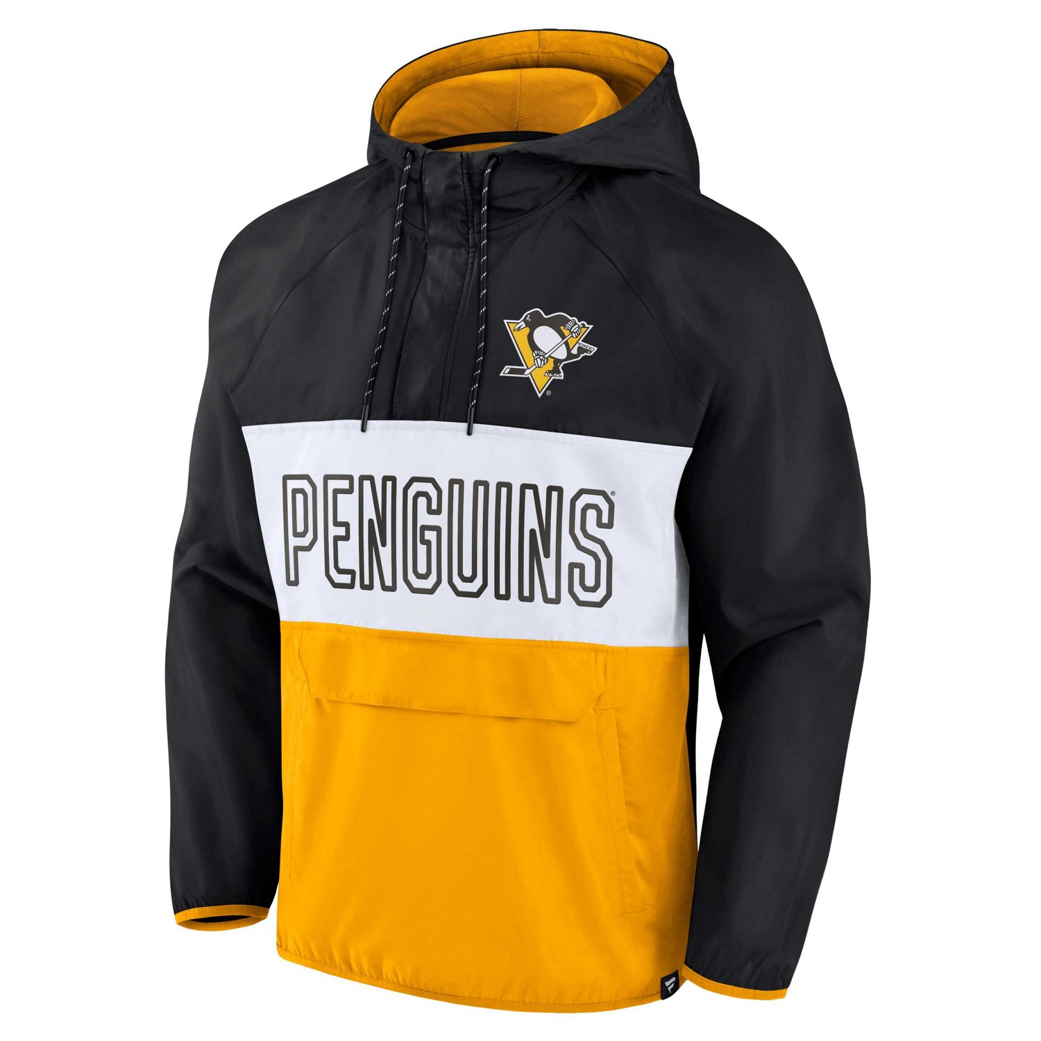 Fanatics Gold Pittsburgh Penguins Backhand Shooter Defender Anorak Raglan Hoodie Quarter-Zip Jacket - view number 2
