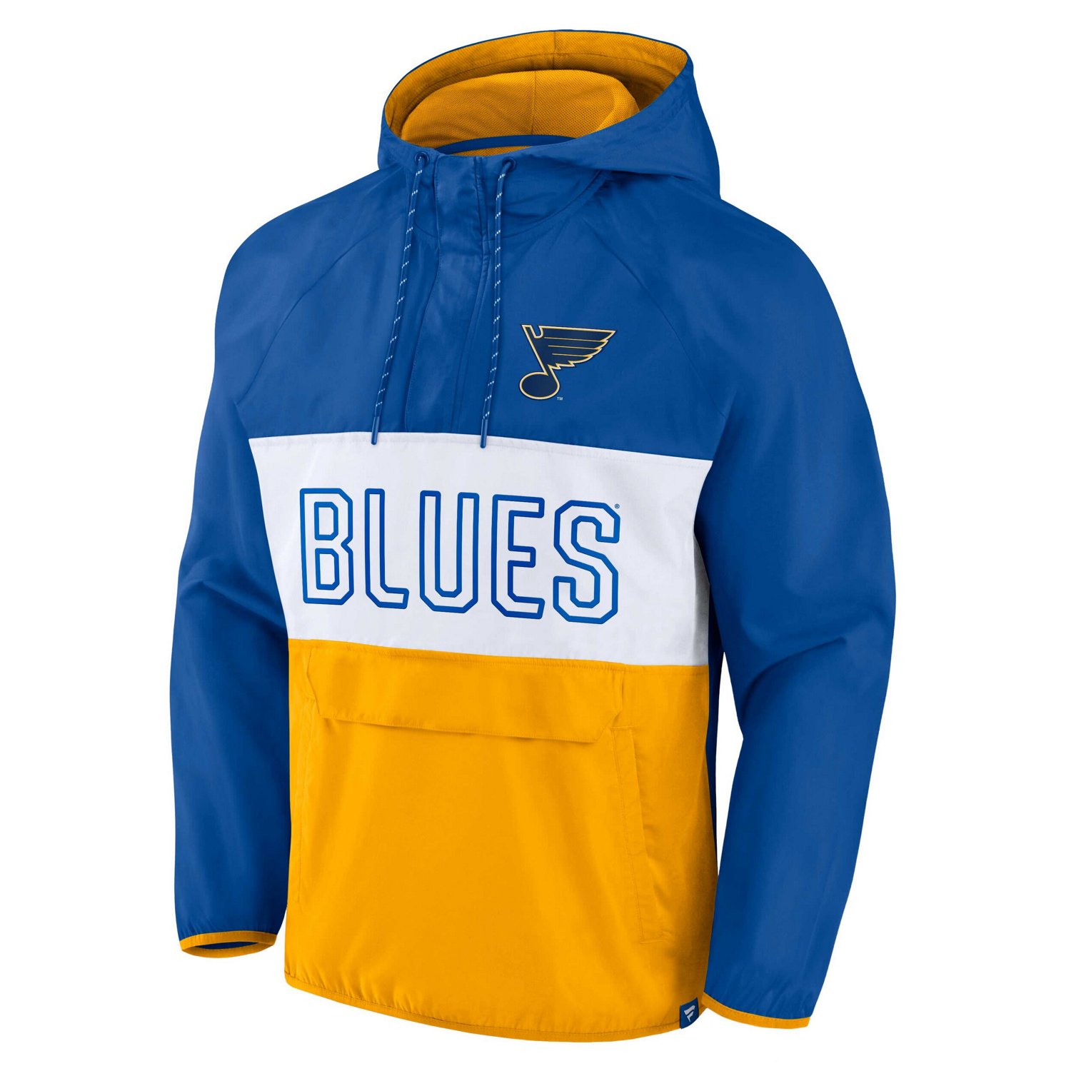 Fanatics /Gold St Louis s Backhand Shooter Defender Anorak Raglan Hoodie Quarter-Zip Jacket                                      - view number 2