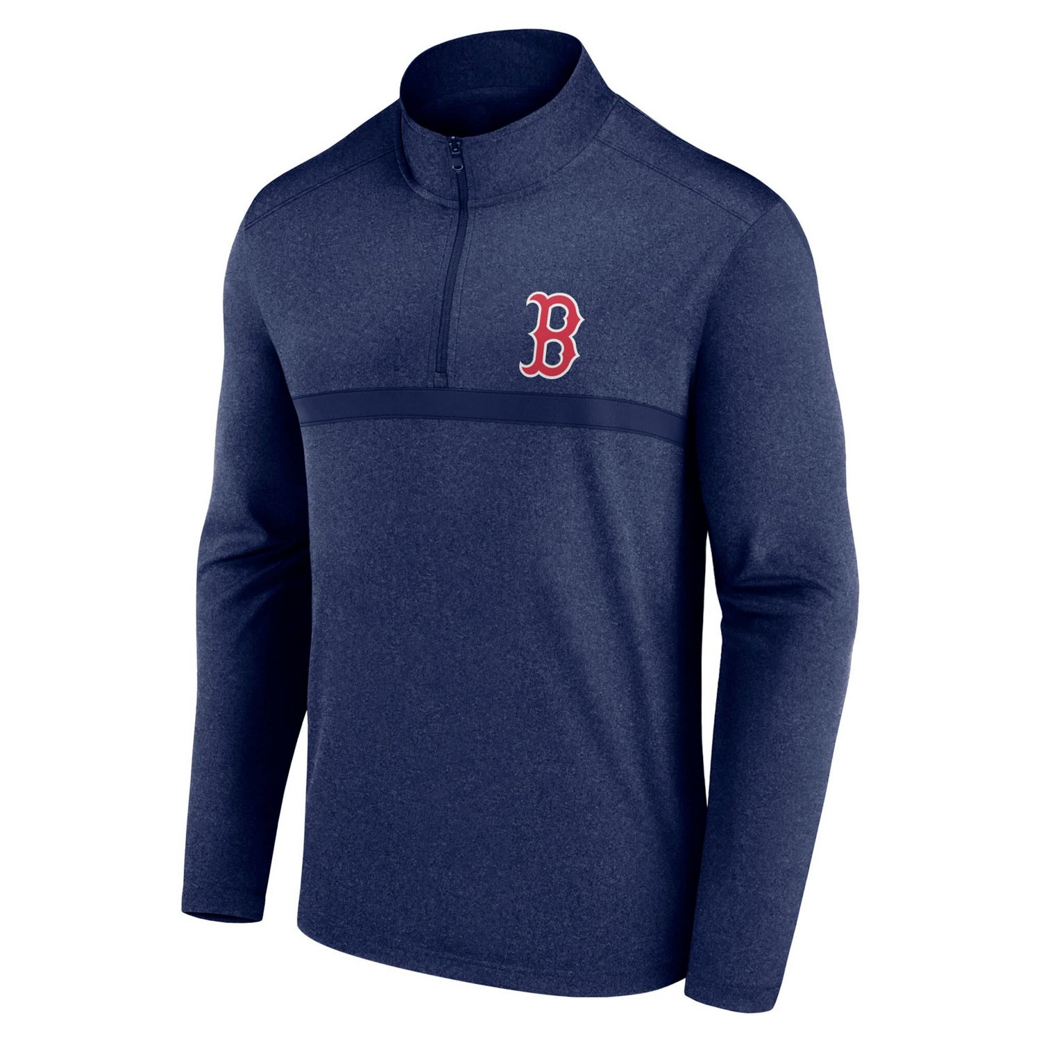 Fanatics Heather Boston Red Sox Head-to-Head Quarter-Zip Pullover                                                                - view number 2