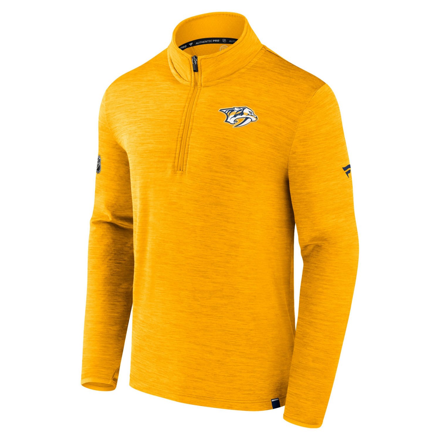 Fanatics Heather Nashville Predators Authentic Pro Quarter-Zip Top - view number 2