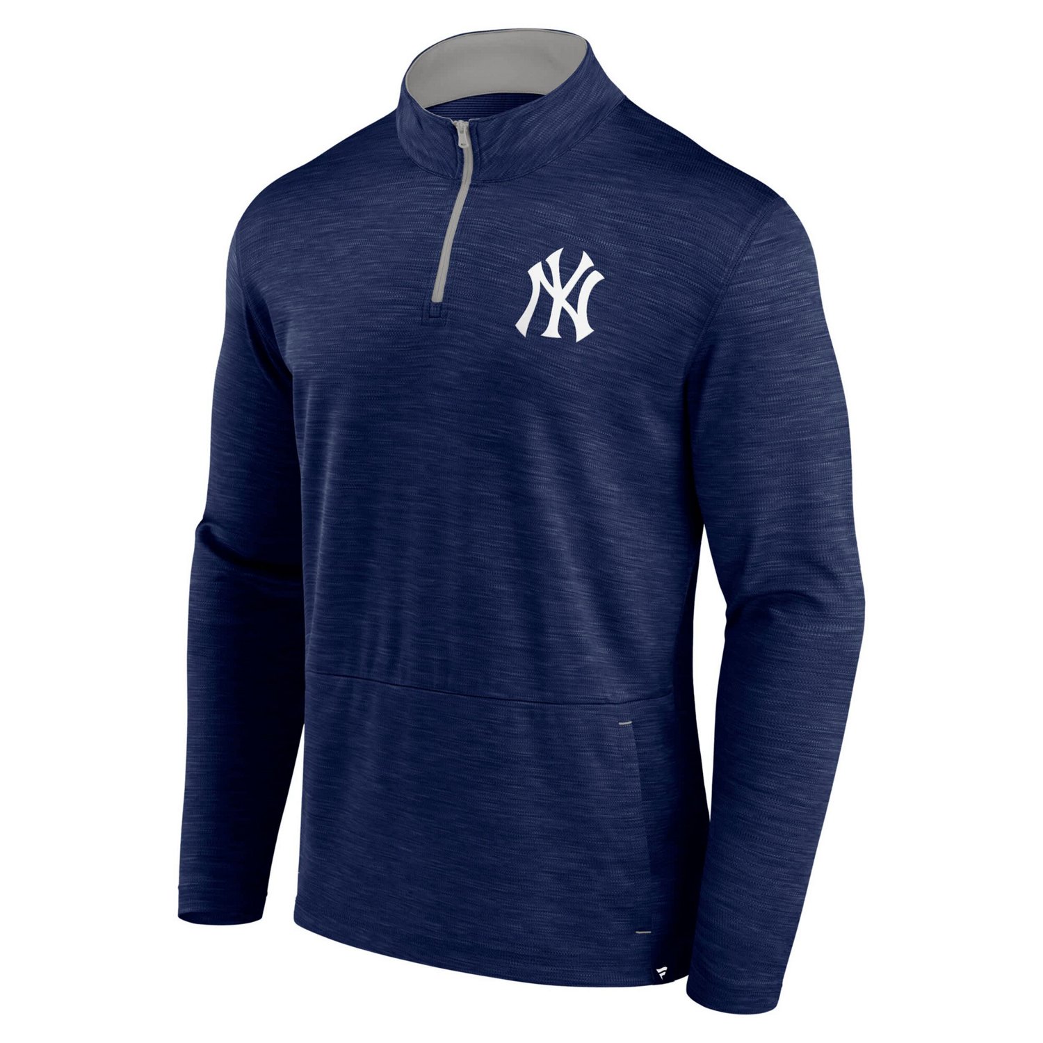 Fanatics Heather New York Yankees Fundamentals Quarter-Zip Pullover
