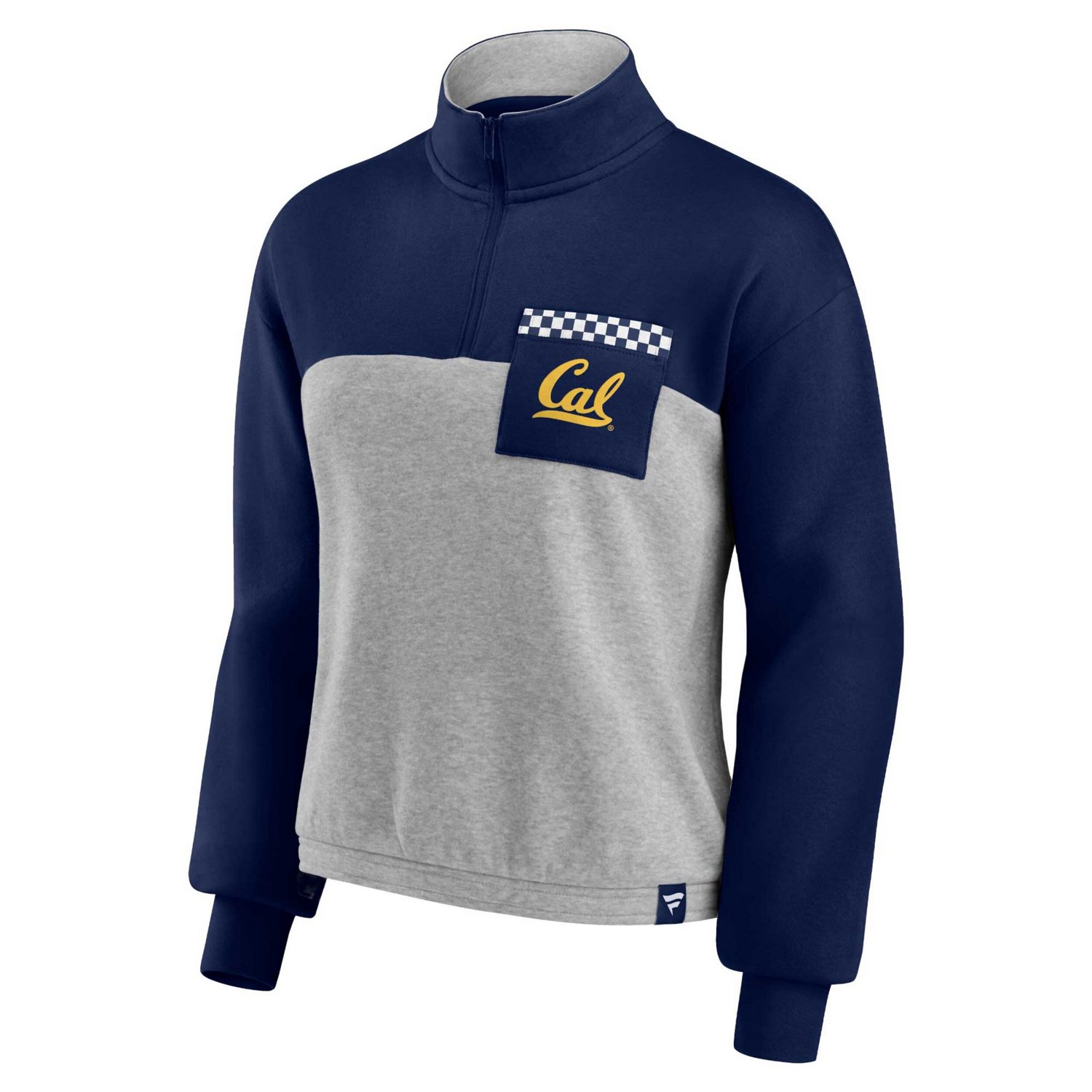 Fanatics /Heathered Gray Cal Bears Sideline to Sideline Colorblock Quarter-Zip Jacket - view number 2