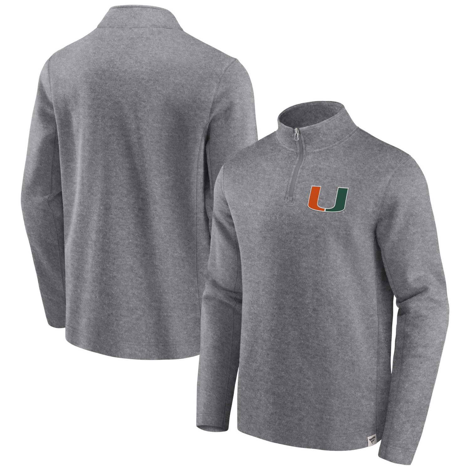 Fanatics Miami Hurricanes Vintage Fleece Quarter-Zip Jacket
