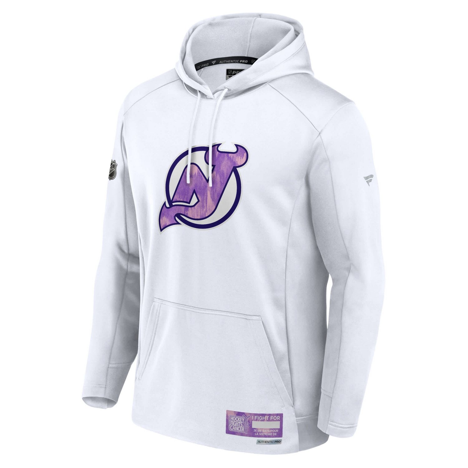 Fanatics New Jersey Devils Authentic Pro Hockey Fights Cancer Pullover Hoodie - view number 2