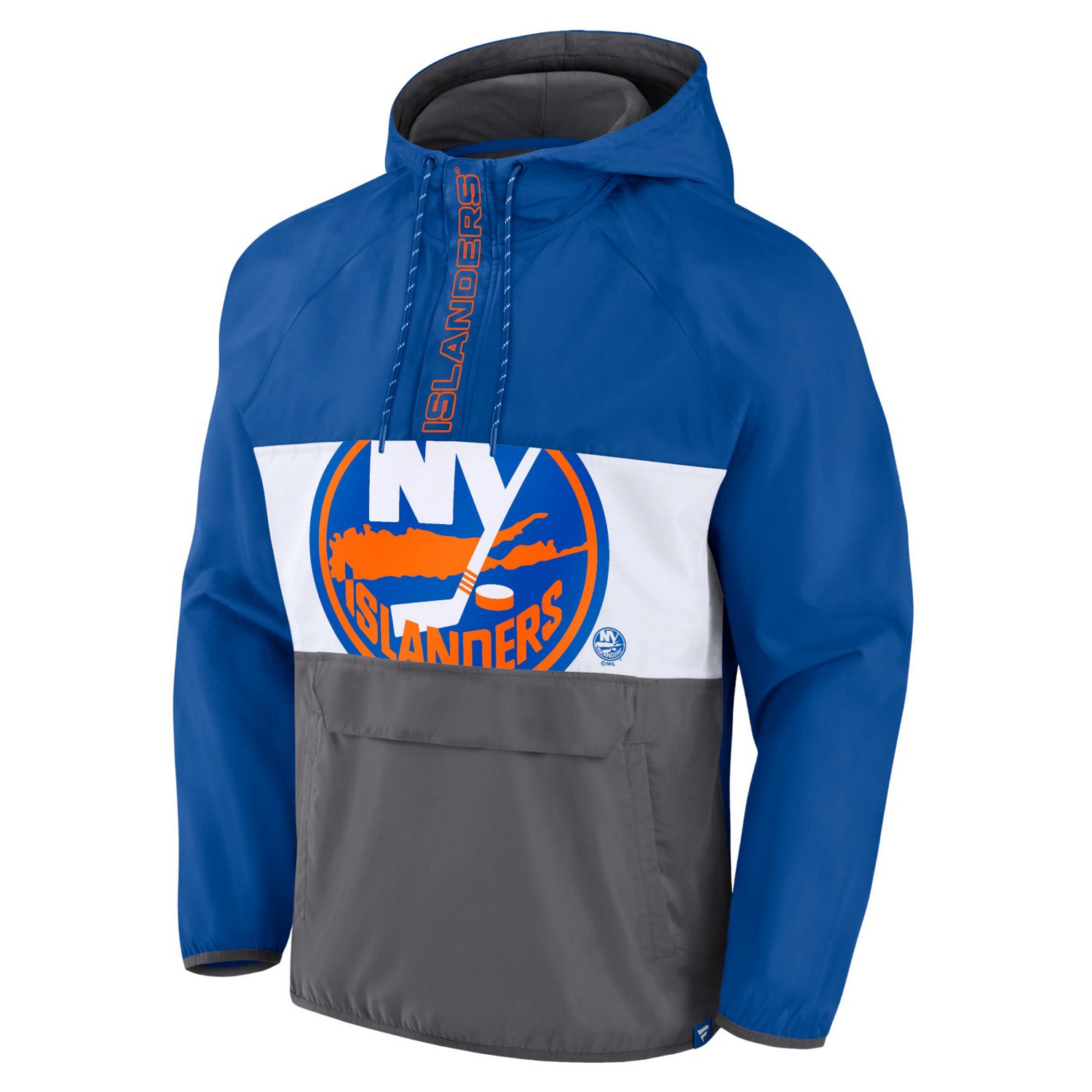Fanatics New York Islanders Flagrant Foul Anorak Raglan Half-Zip Hoodie Jacket                                                   - view number 2