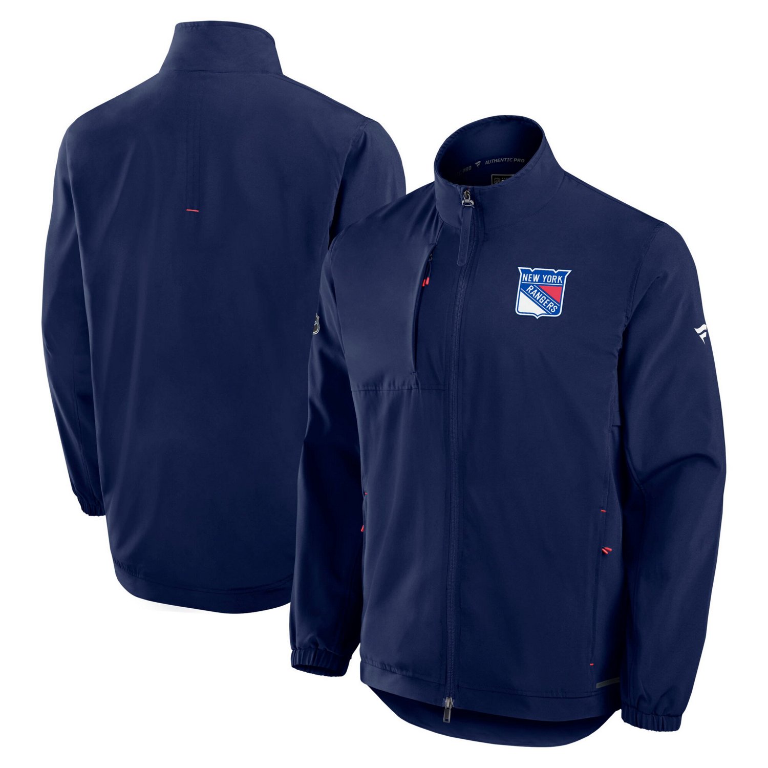 Fanatics New York Rangers Authentic Pro Rink Full-Zip Coaches Jacket