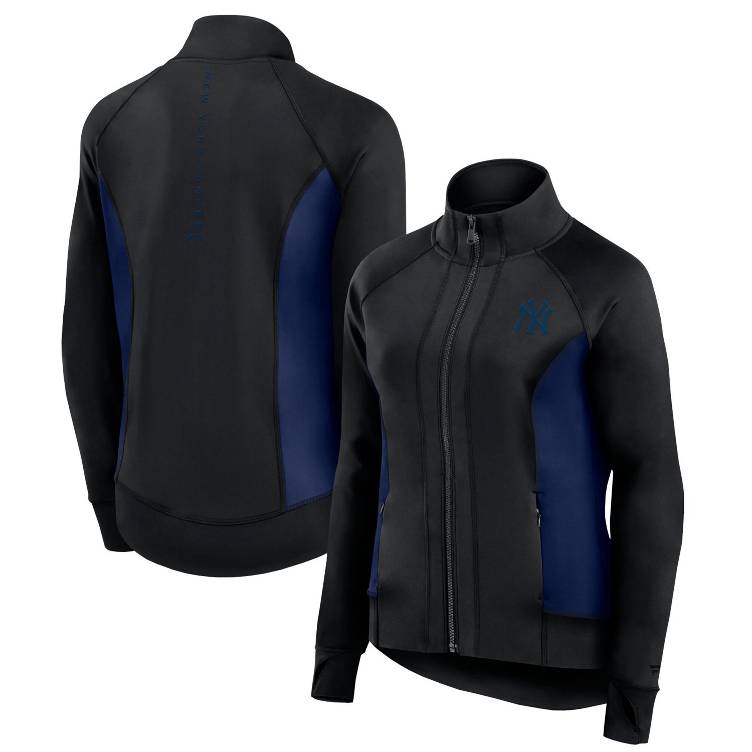 Fanatics New York Yankees Studio Fitted Full-Zip Gym Track Jacket