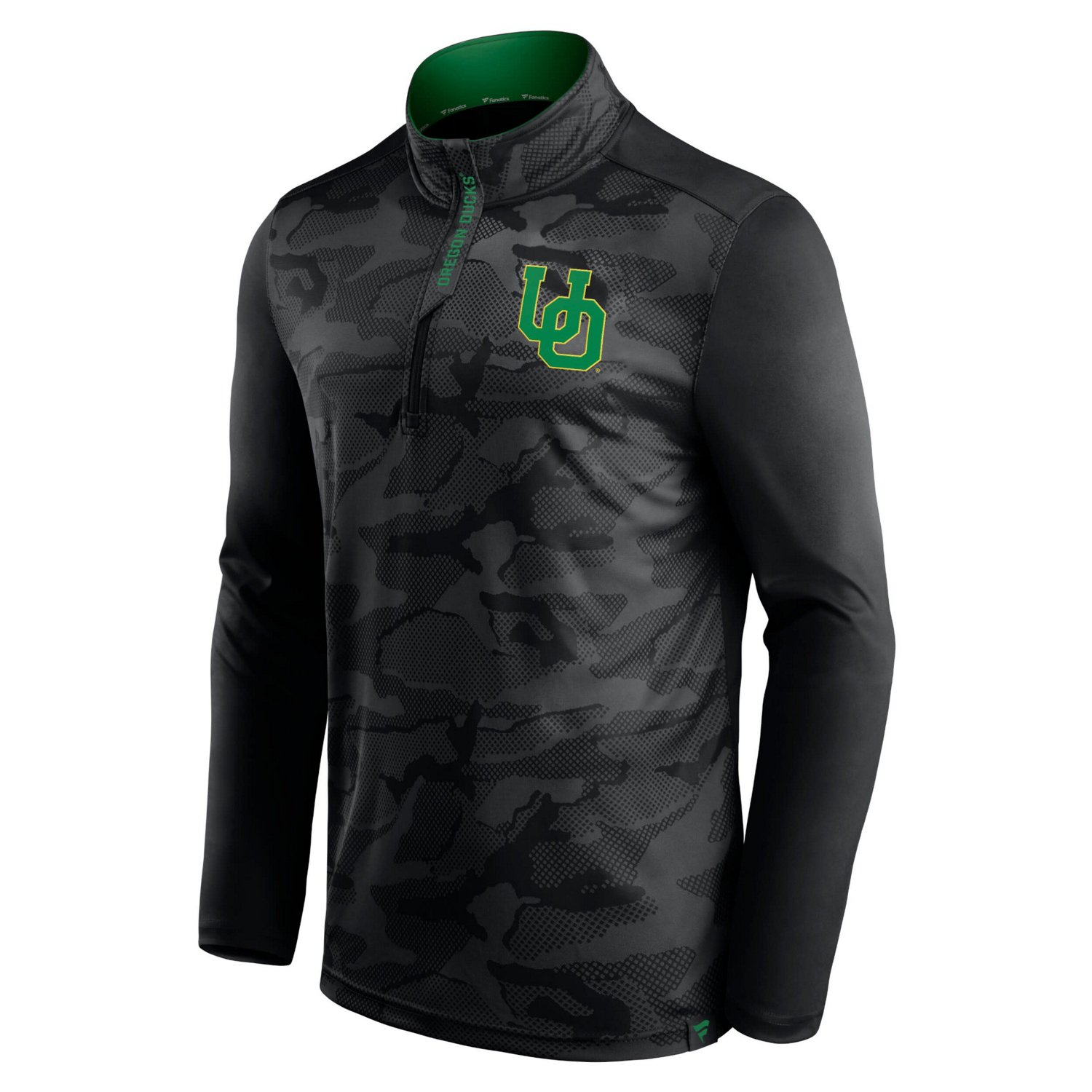 Fanatics Oregon Ducks Depth Chart Camo Jacquard Quarter-Zip Jacket - view number 2