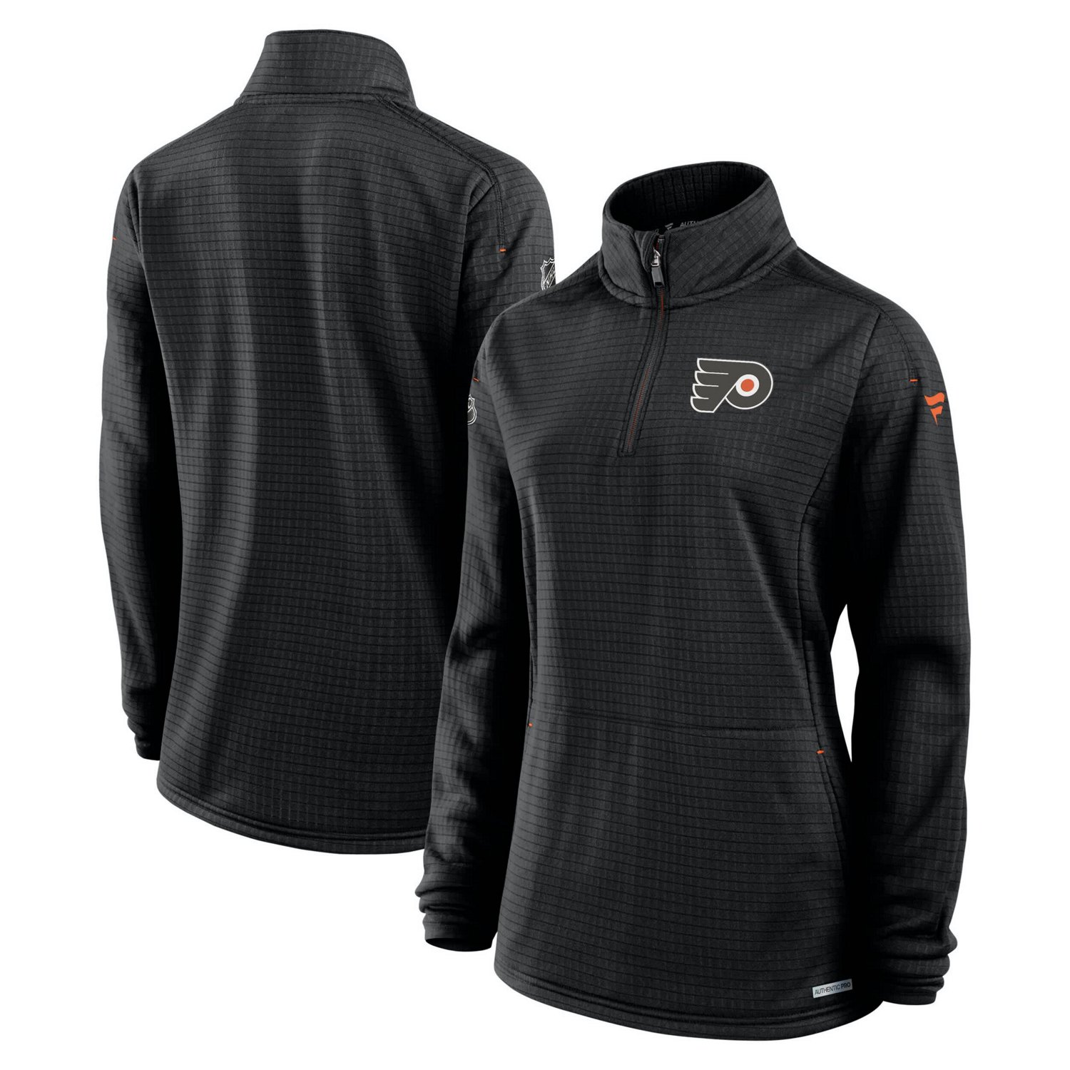 Fanatics Philadelphia Flyers Authentic Pro Rink Lightweight Quarter-Zip Pullover Top