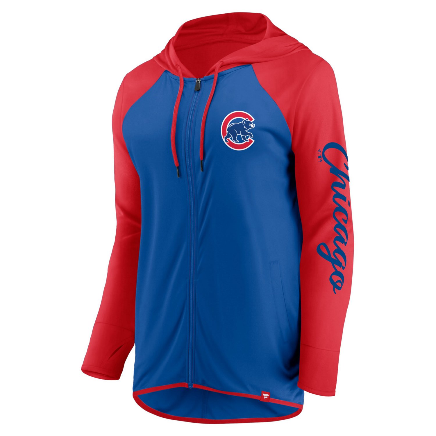 Fanatics Red Chicago Cubs Script Sleeve Full-Zip Hoodie - view number 2