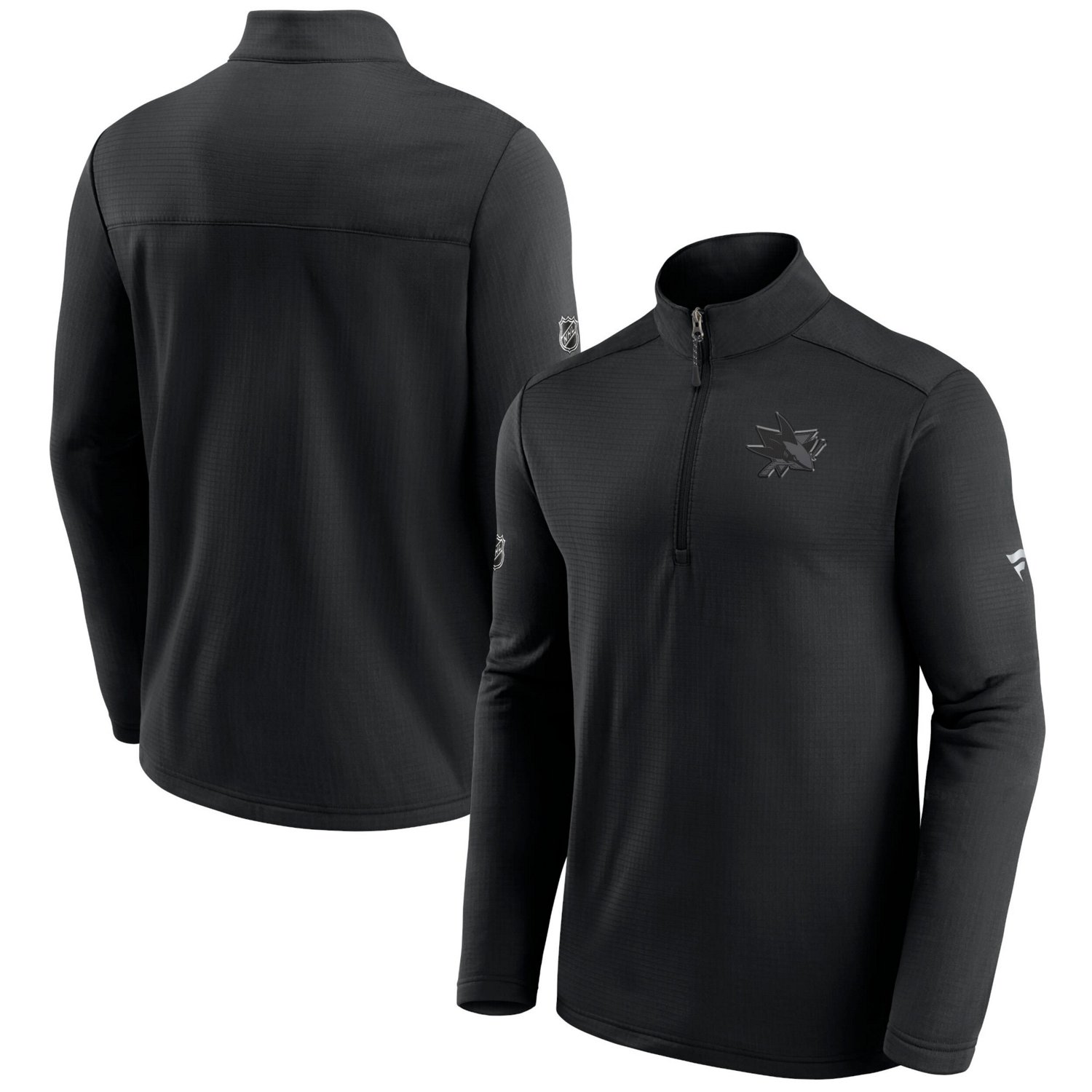 Fanatics San Jose Sharks Authentic Pro Travel and Training Quarter-Zip Jacket
