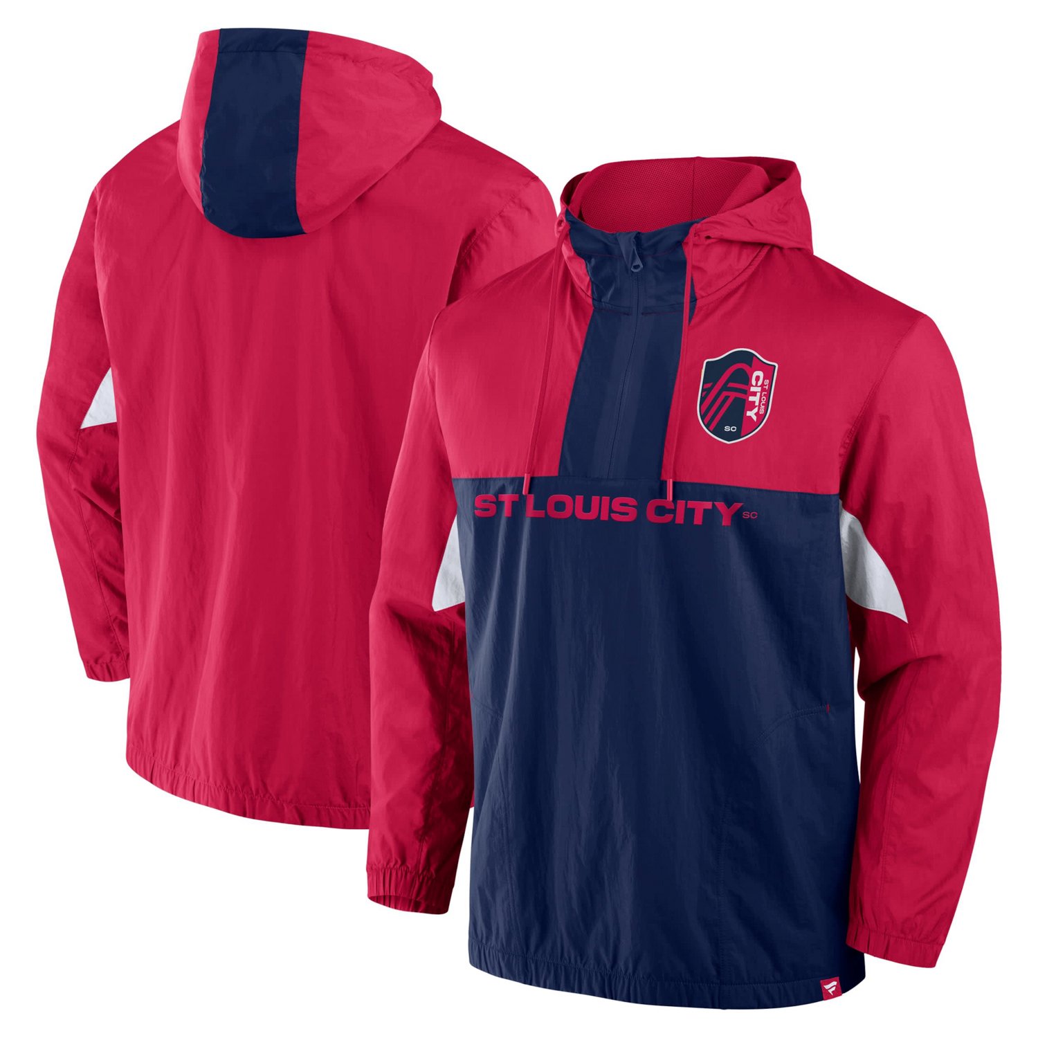Fanatics St Louis City SC Free Kick Woven Quarter-Zip Hoodie Jacket - view number 1