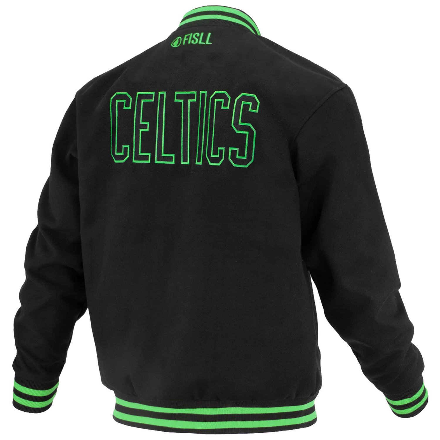 FISLL Boston Celtics Logoman Shadow Collection Full-Snap Varsity Jacket - view number 3