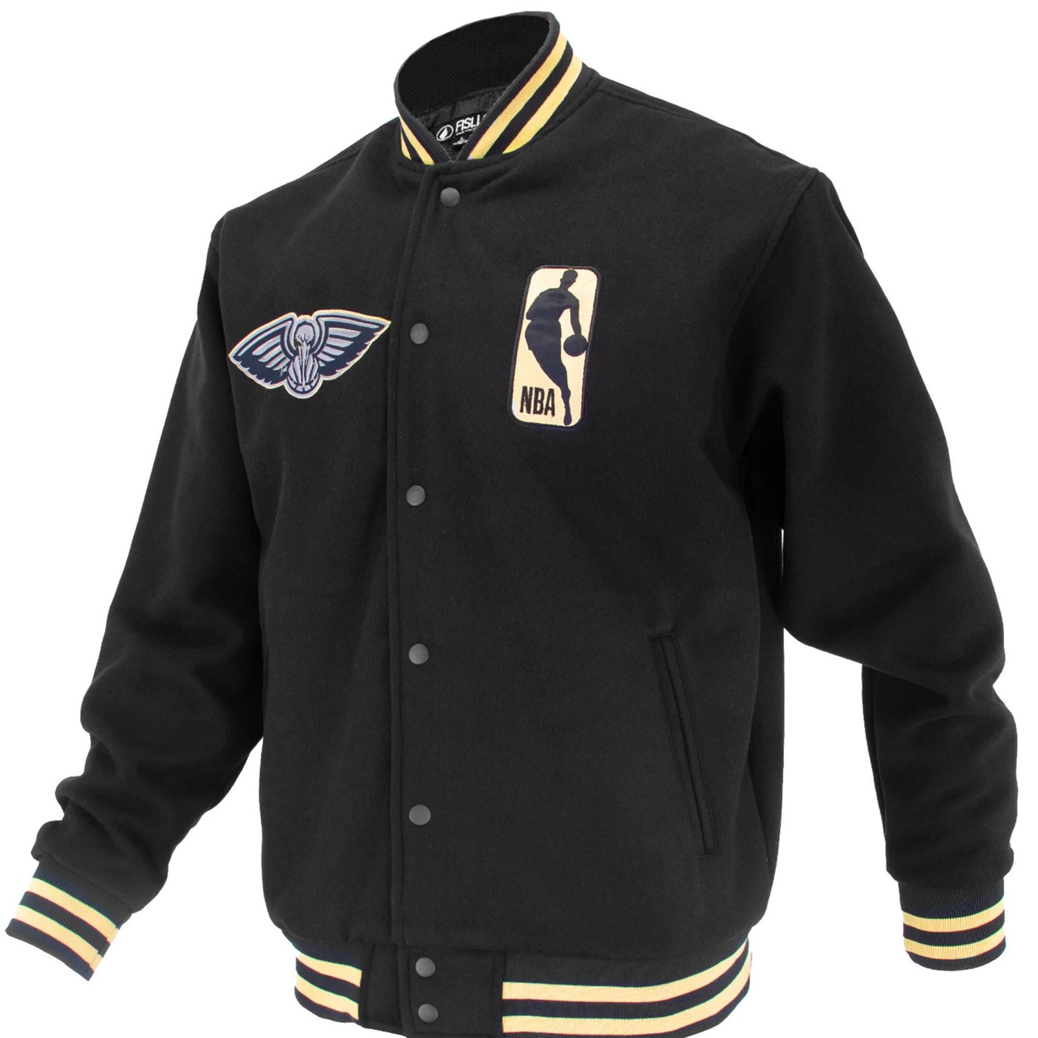 FISLL New Orleans Pelicans Logoman Shadow Collection Full-Snap Varsity Jacket - view number 2